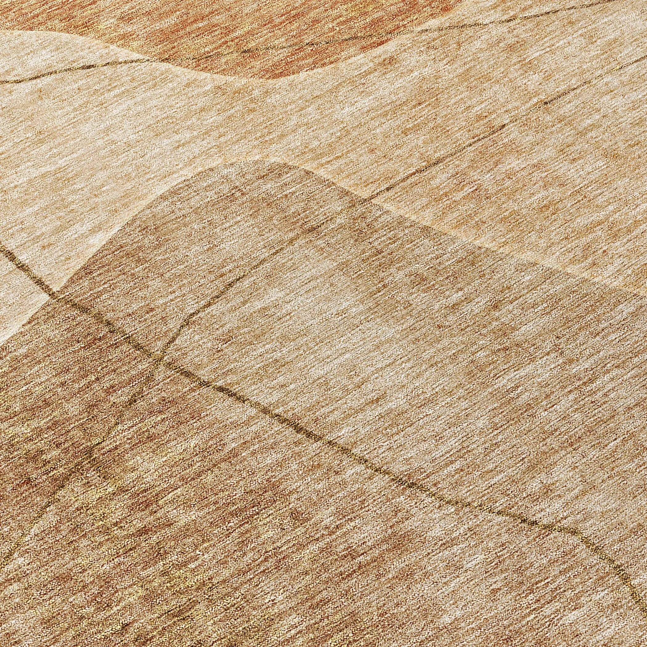 Machine Washable Indoor/ Outdoor Chantille Abstract Contemporary Rug
