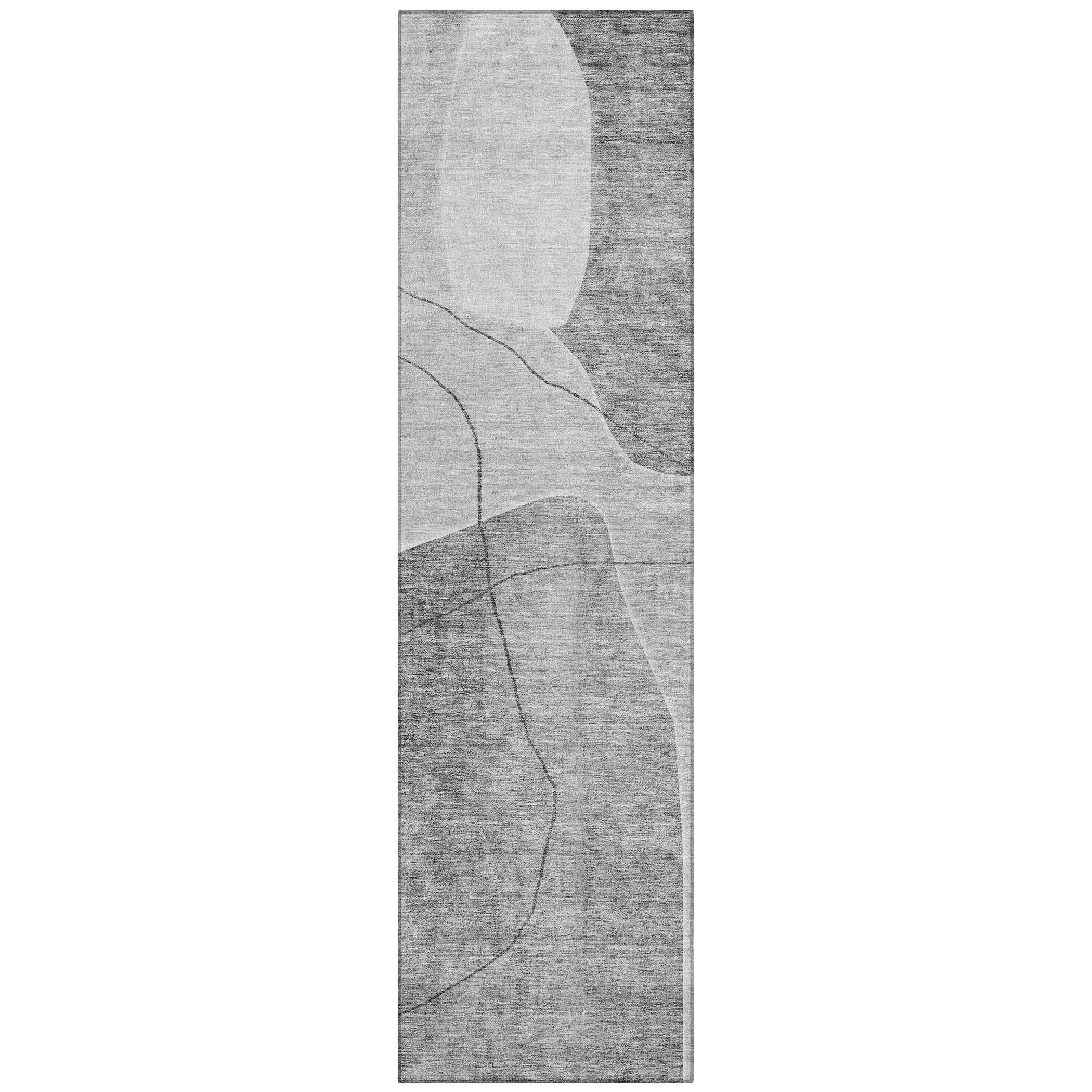 Machine Washable Indoor/ Outdoor Chantille Abstract Contemporary Rug