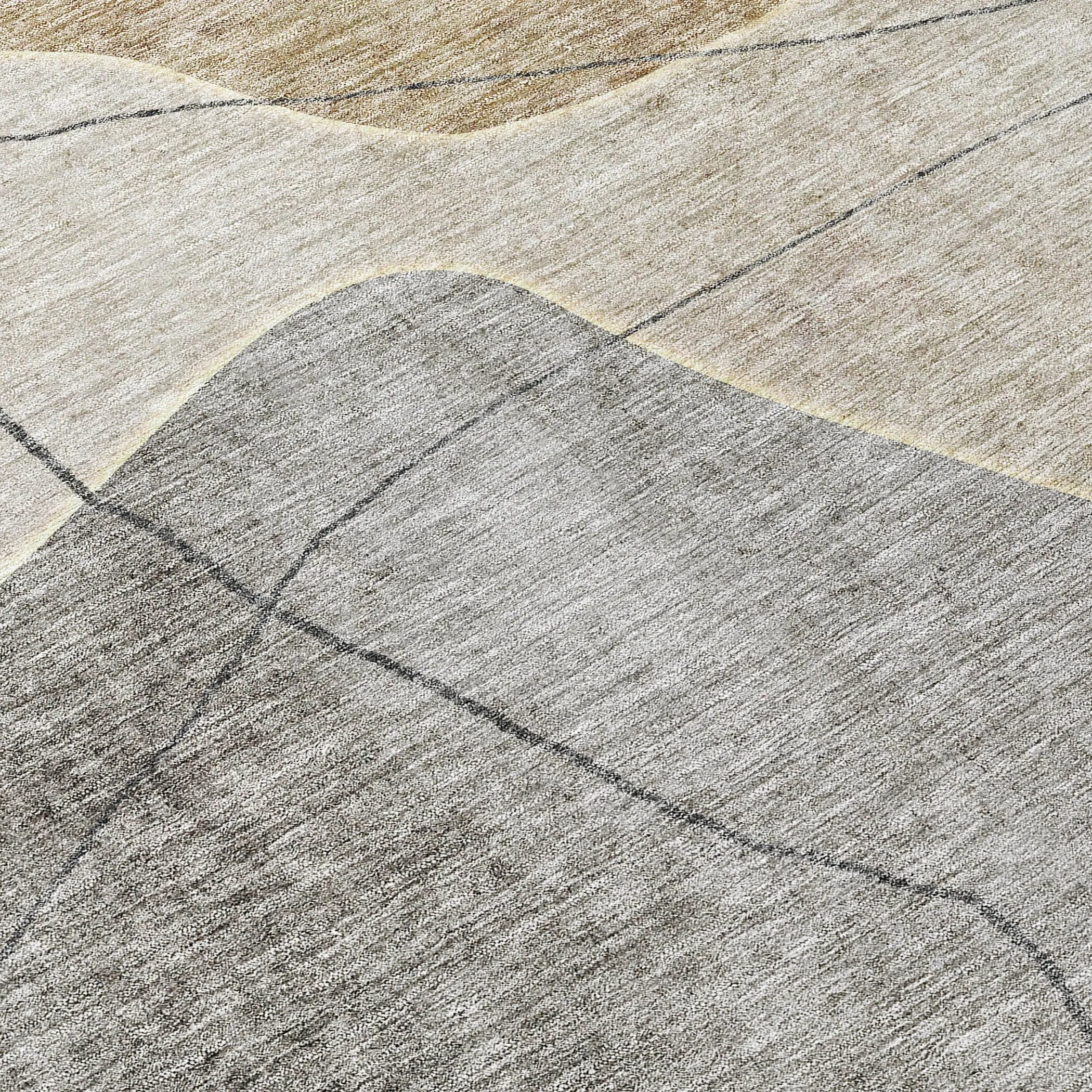 Machine Washable Indoor/ Outdoor Chantille Abstract Contemporary Rug