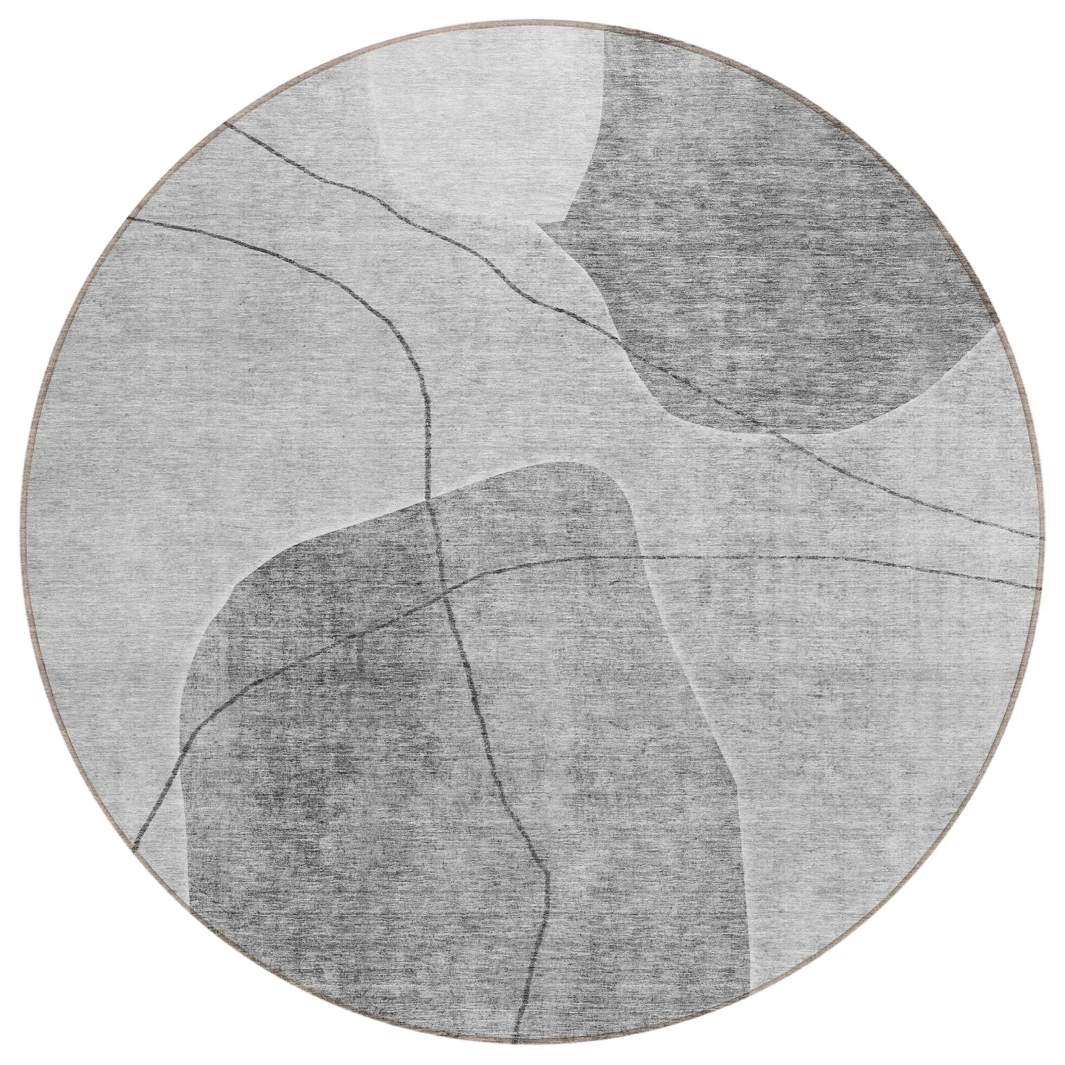 Machine Washable Indoor/ Outdoor Chantille Abstract Contemporary Rug