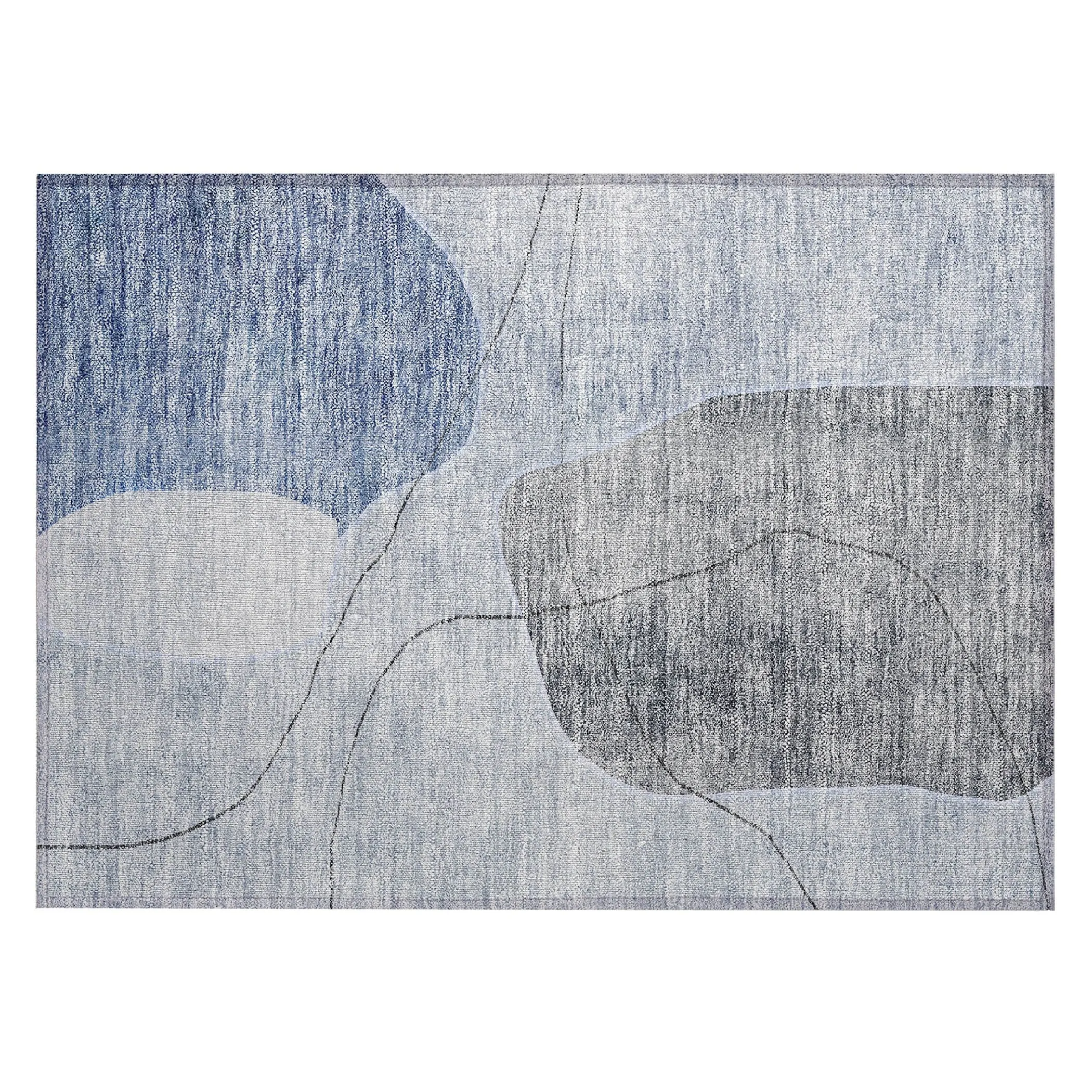 Machine Washable Indoor/ Outdoor Chantille Abstract Contemporary Rug