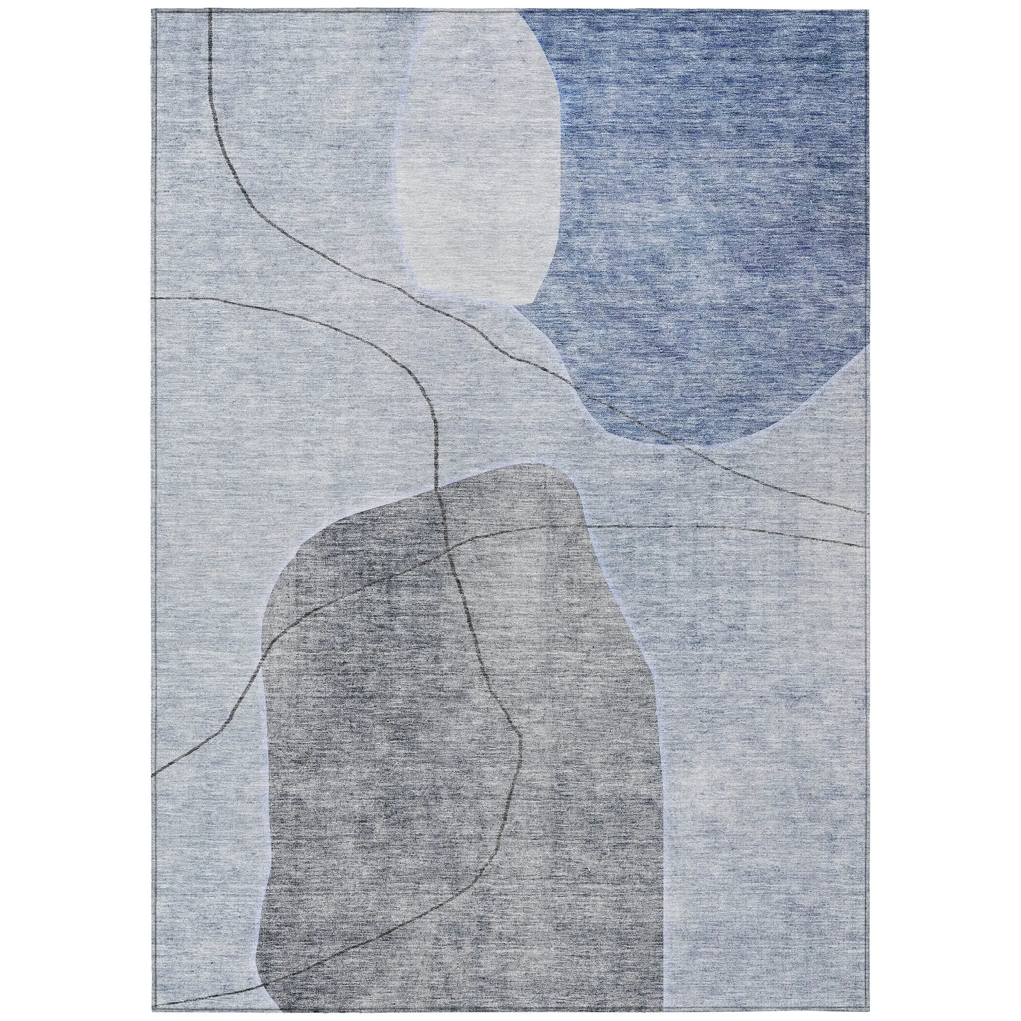 Machine Washable Indoor/ Outdoor Chantille Abstract Contemporary Rug