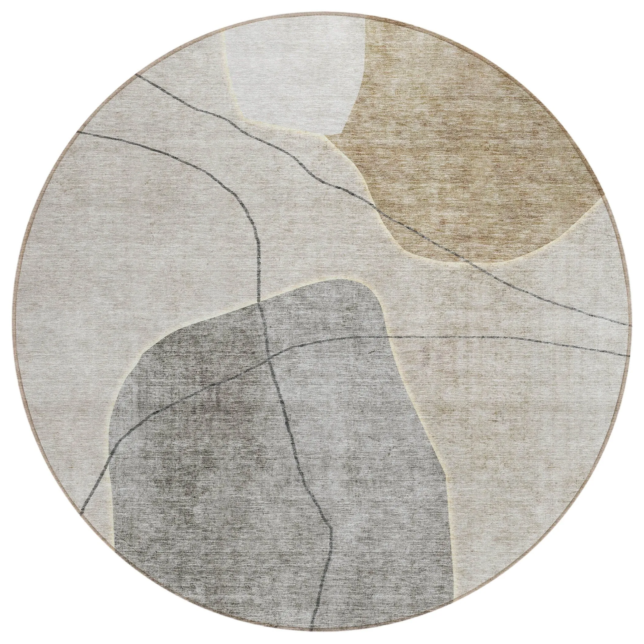 Machine Washable Indoor/ Outdoor Chantille Abstract Contemporary Rug
