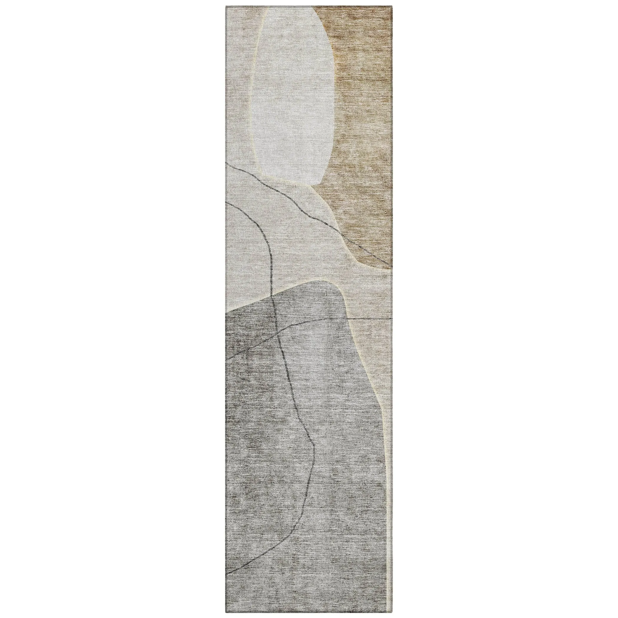 Machine Washable Indoor/ Outdoor Chantille Abstract Contemporary Rug