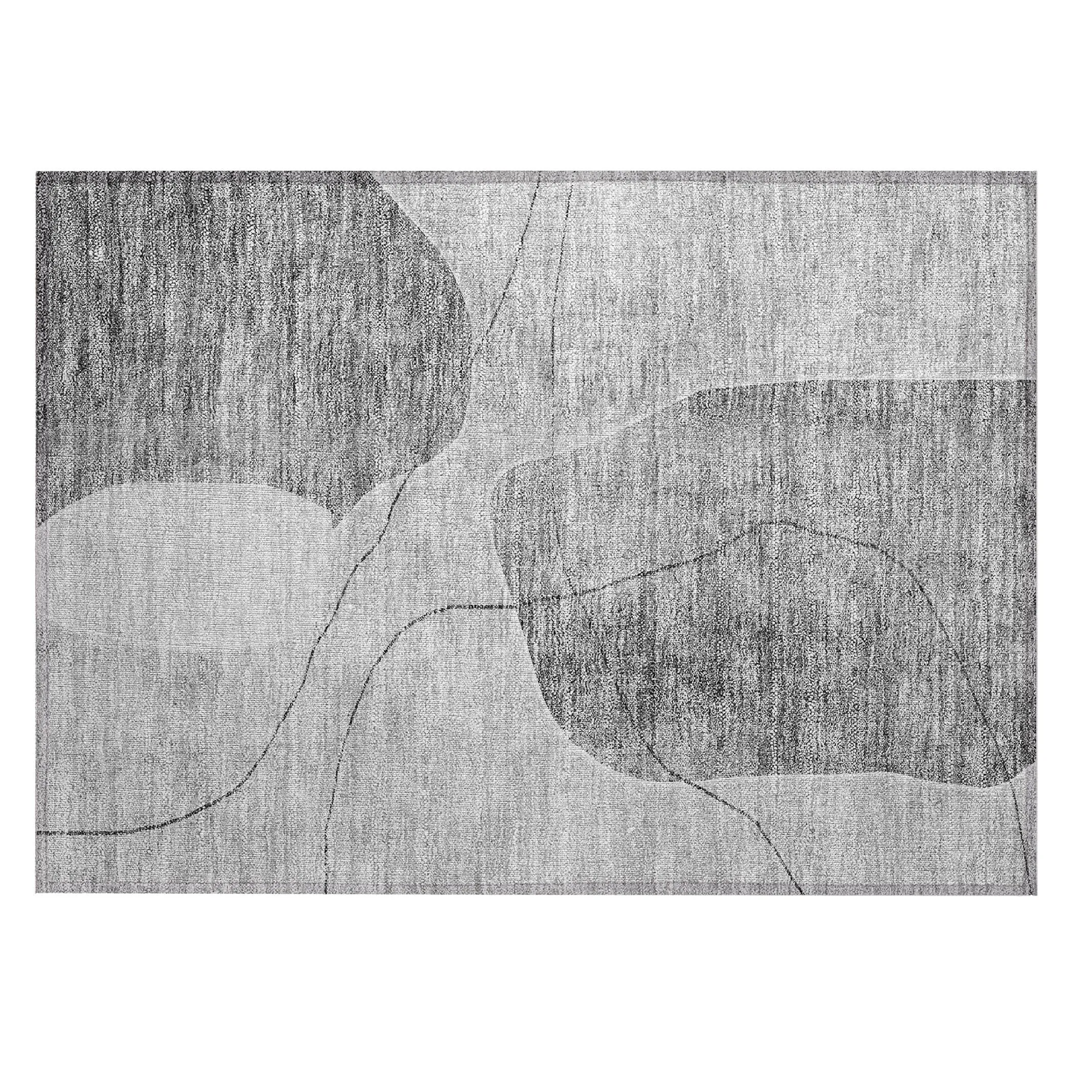 Machine Washable Indoor/ Outdoor Chantille Abstract Contemporary Rug