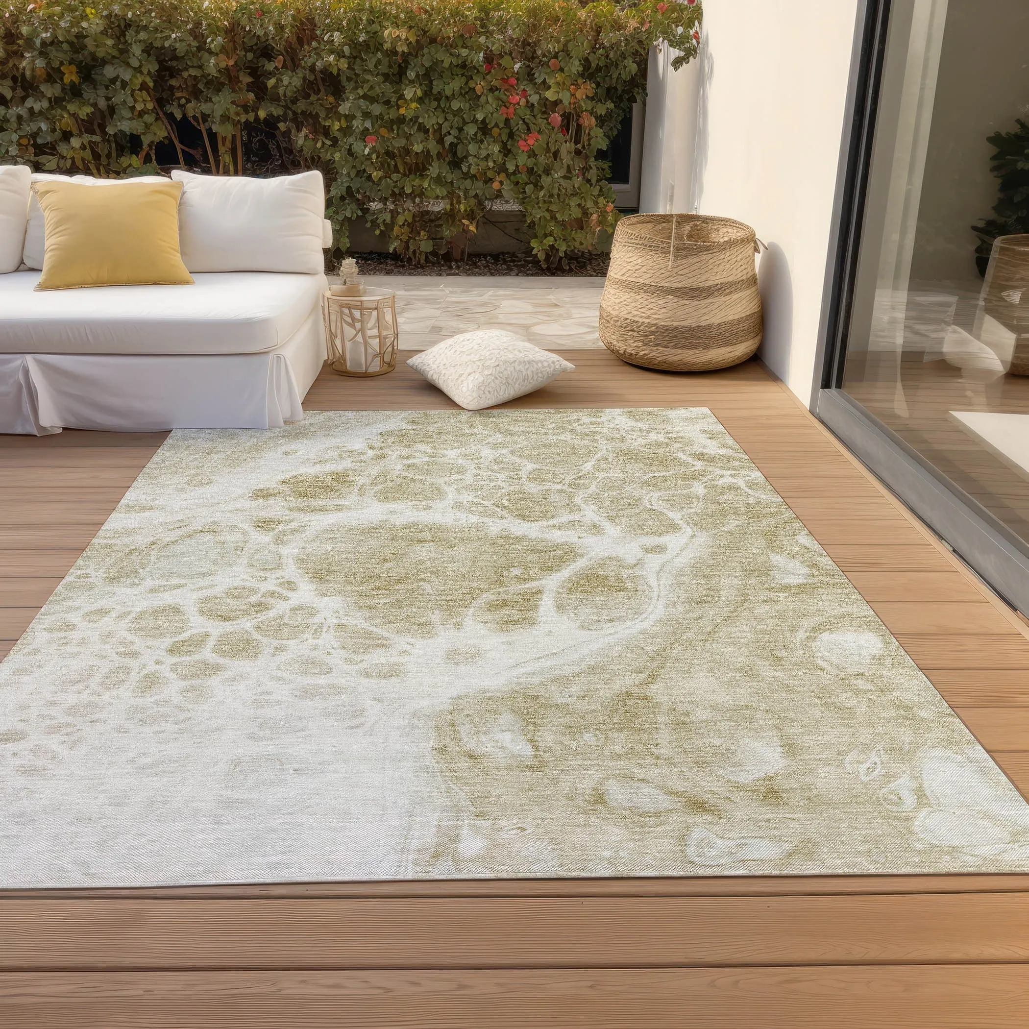 Machine Washable Indoor/ Outdoor Chantille Contemporary Rug