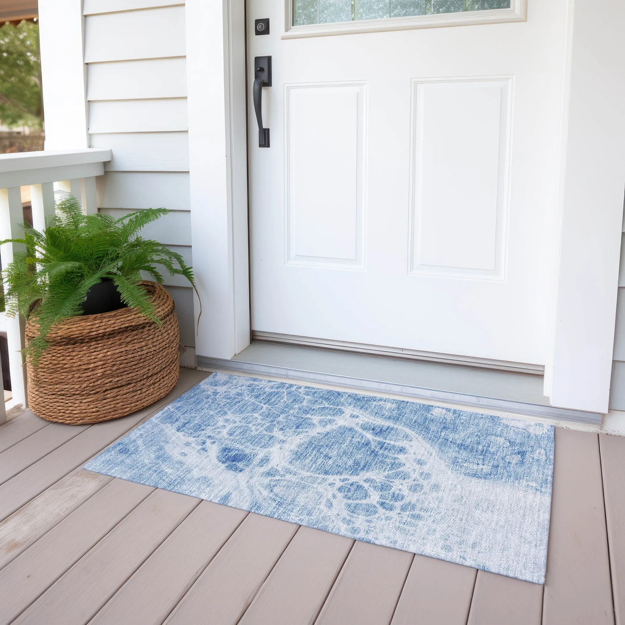 Machine Washable Indoor/ Outdoor Chantille Contemporary Rug