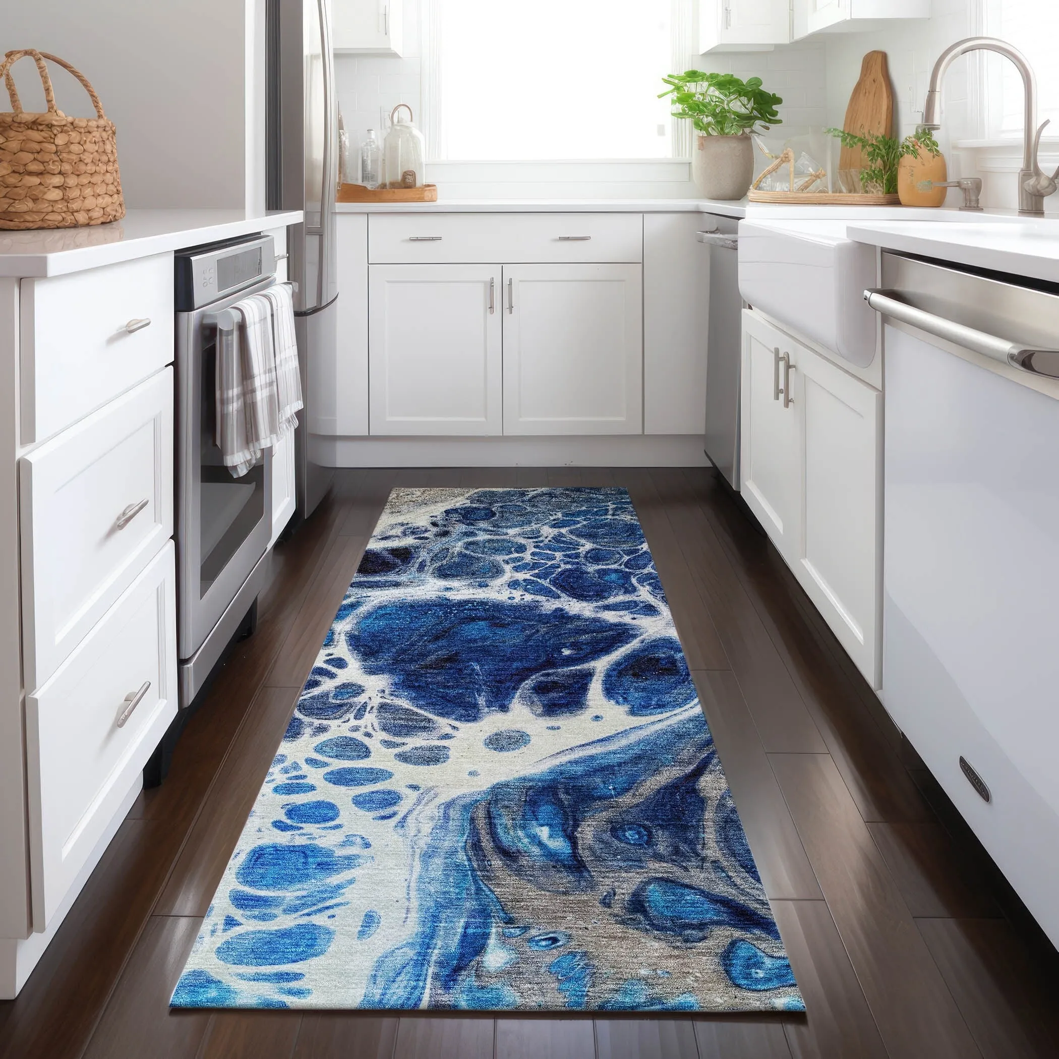 Machine Washable Indoor/ Outdoor Chantille Contemporary Rug