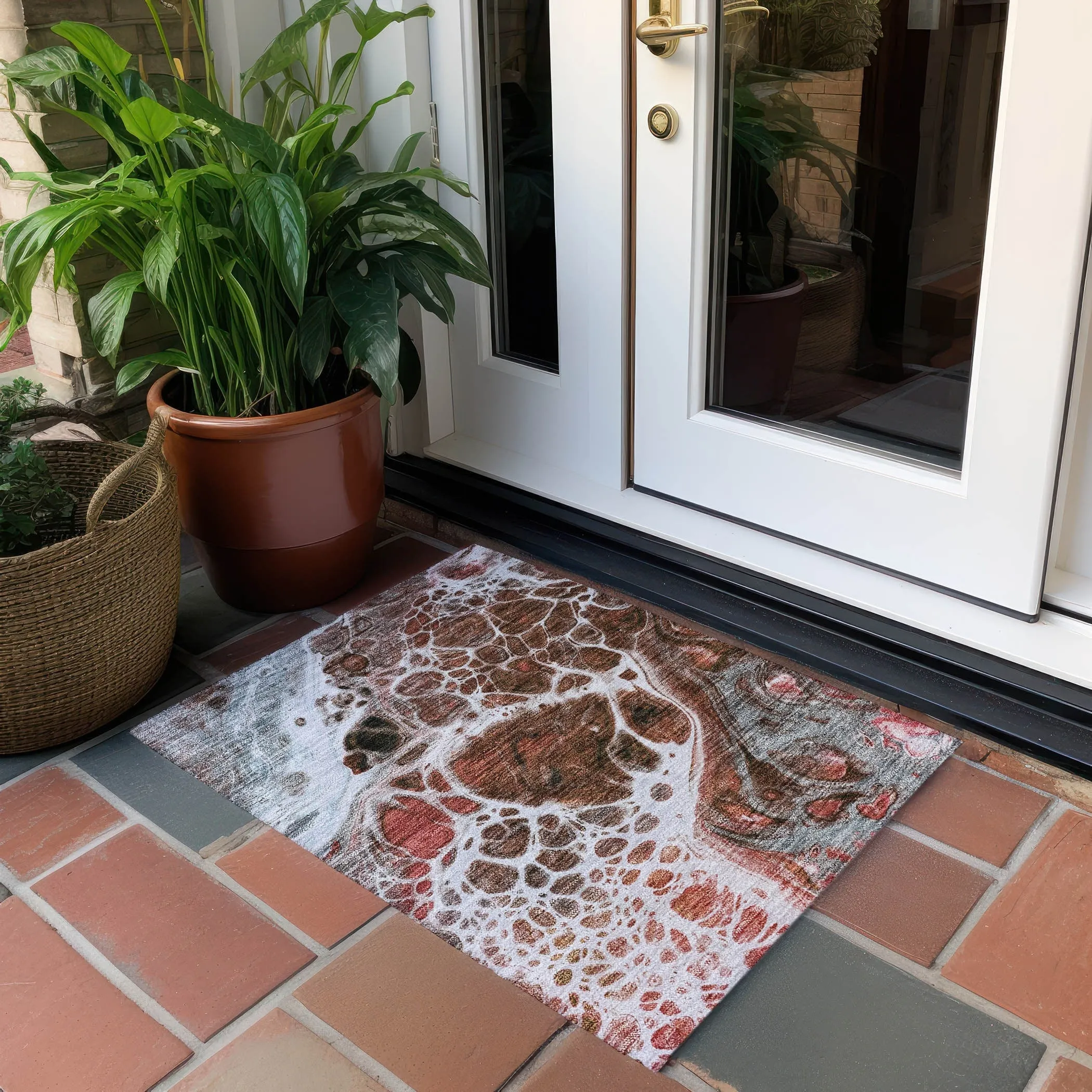 Machine Washable Indoor/ Outdoor Chantille Contemporary Rug