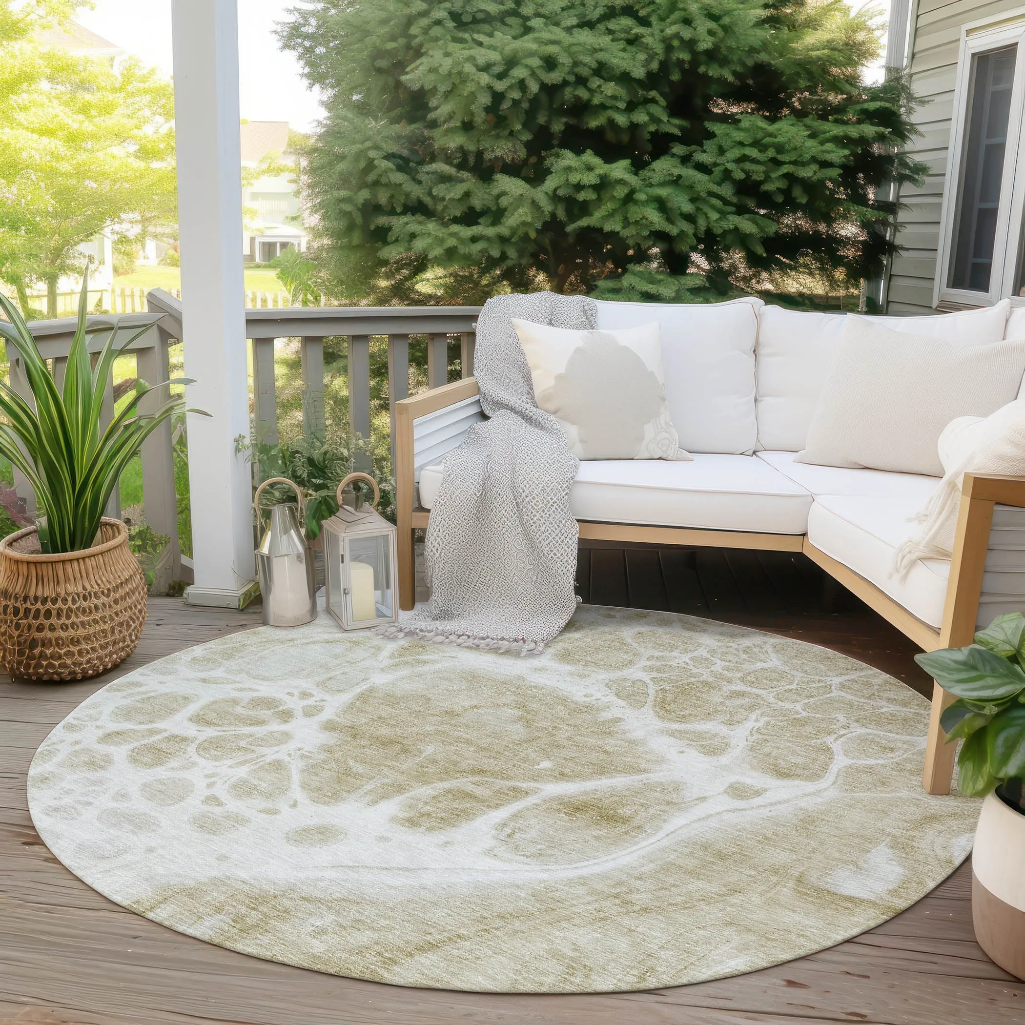 Machine Washable Indoor/ Outdoor Chantille Contemporary Rug