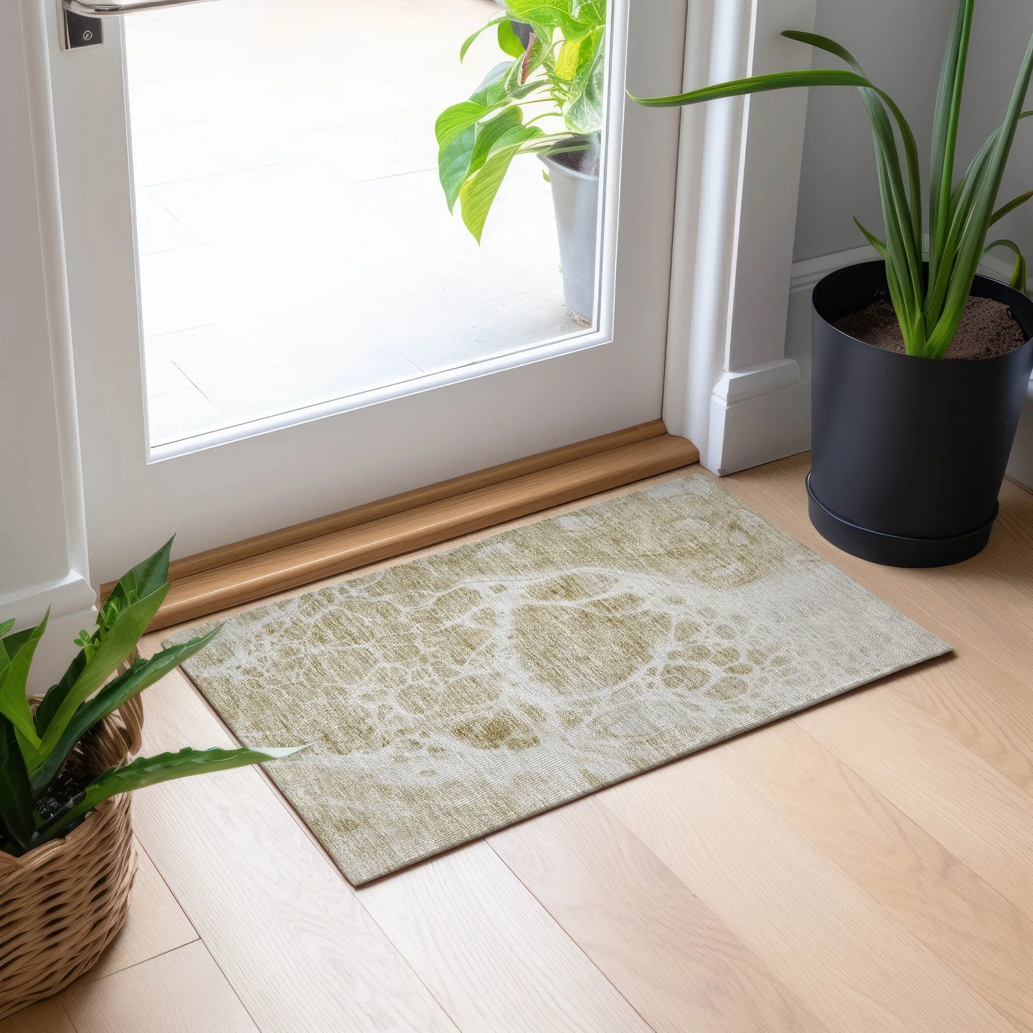Machine Washable Indoor/ Outdoor Chantille Contemporary Rug