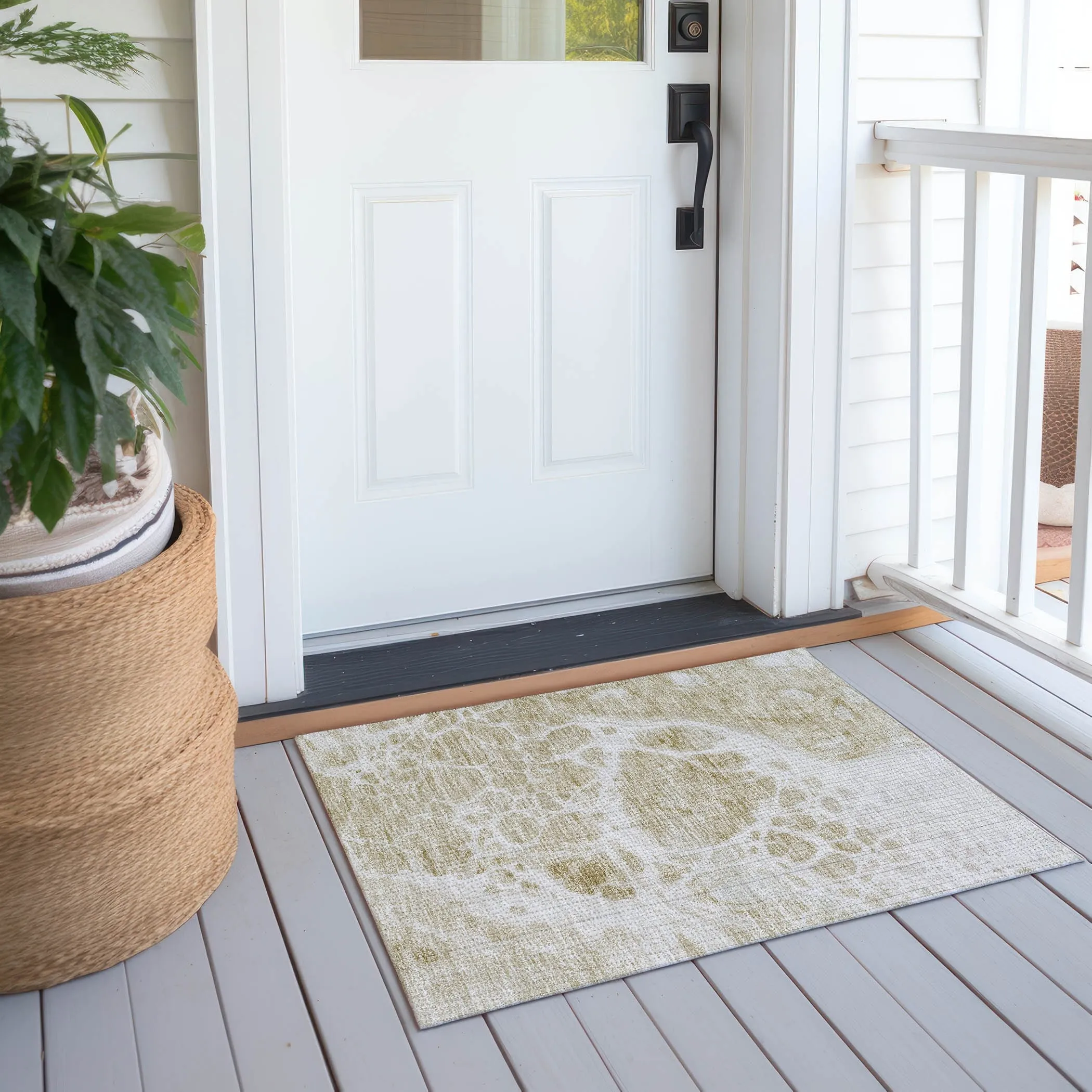 Machine Washable Indoor/ Outdoor Chantille Contemporary Rug