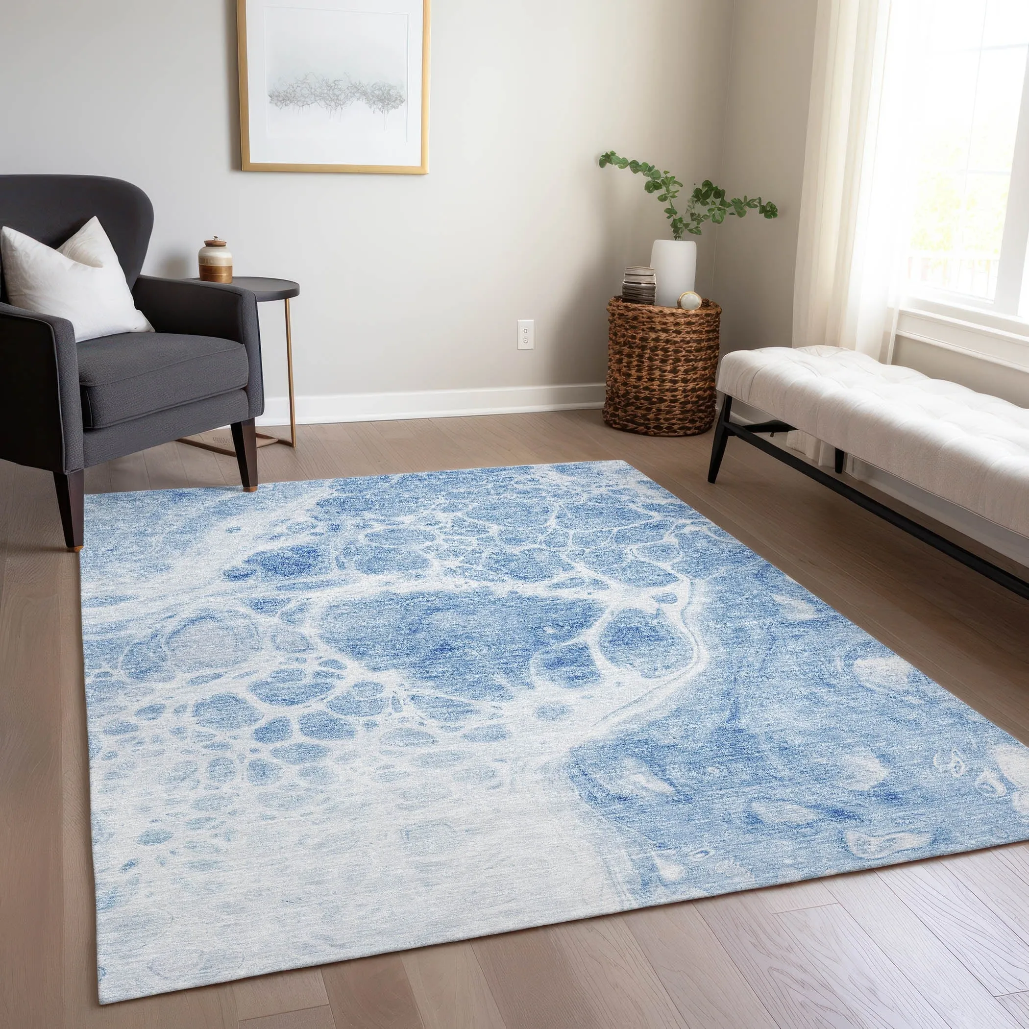 Machine Washable Indoor/ Outdoor Chantille Contemporary Rug