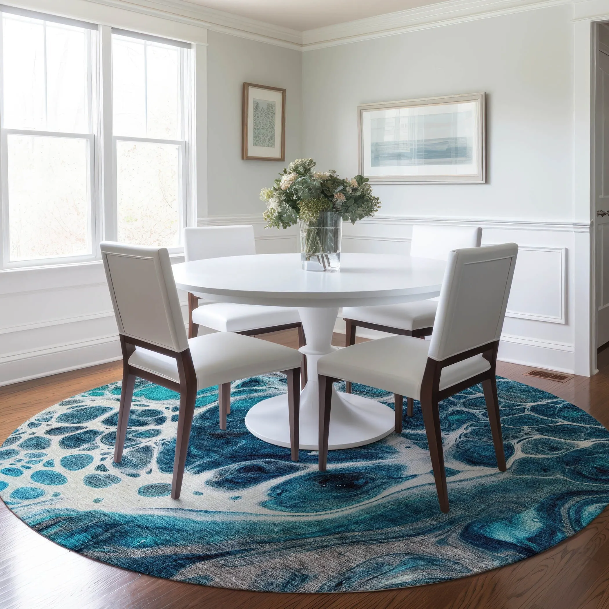 Machine Washable Indoor/ Outdoor Chantille Contemporary Rug