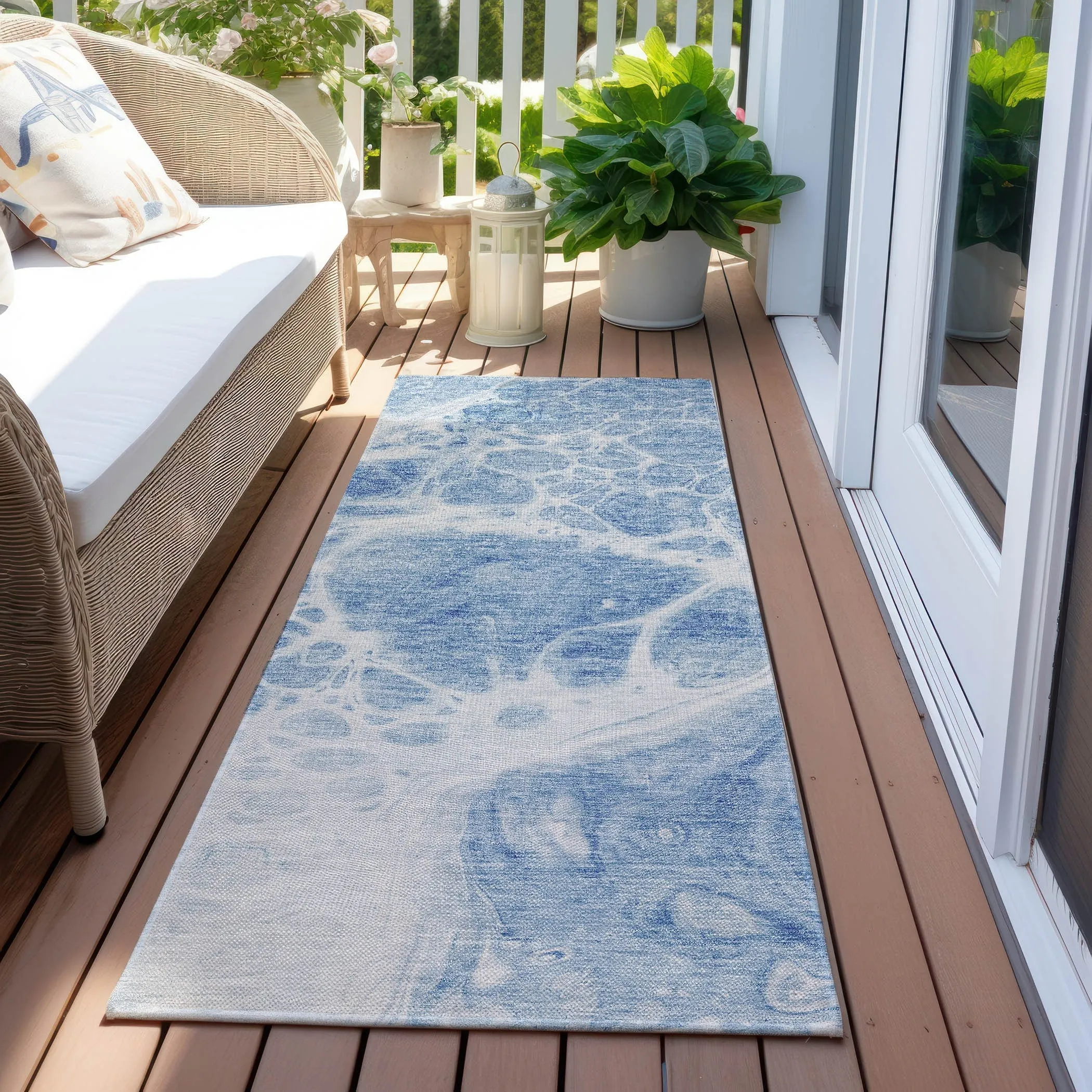 Machine Washable Indoor/ Outdoor Chantille Contemporary Rug