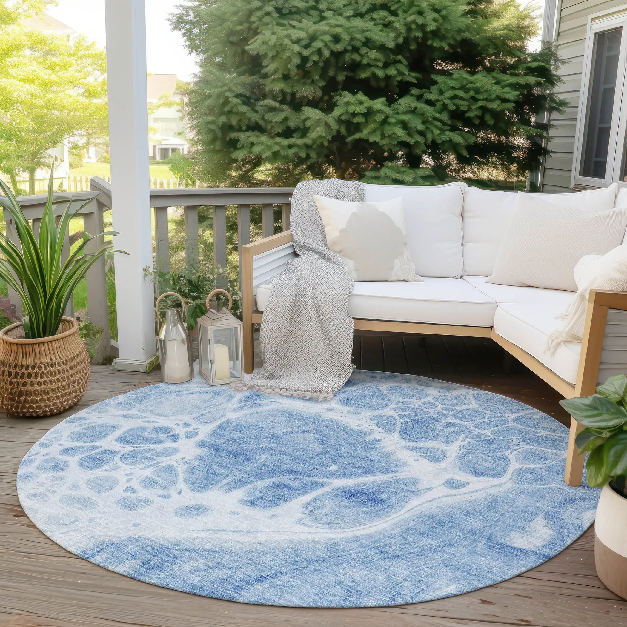 Machine Washable Indoor/ Outdoor Chantille Contemporary Rug
