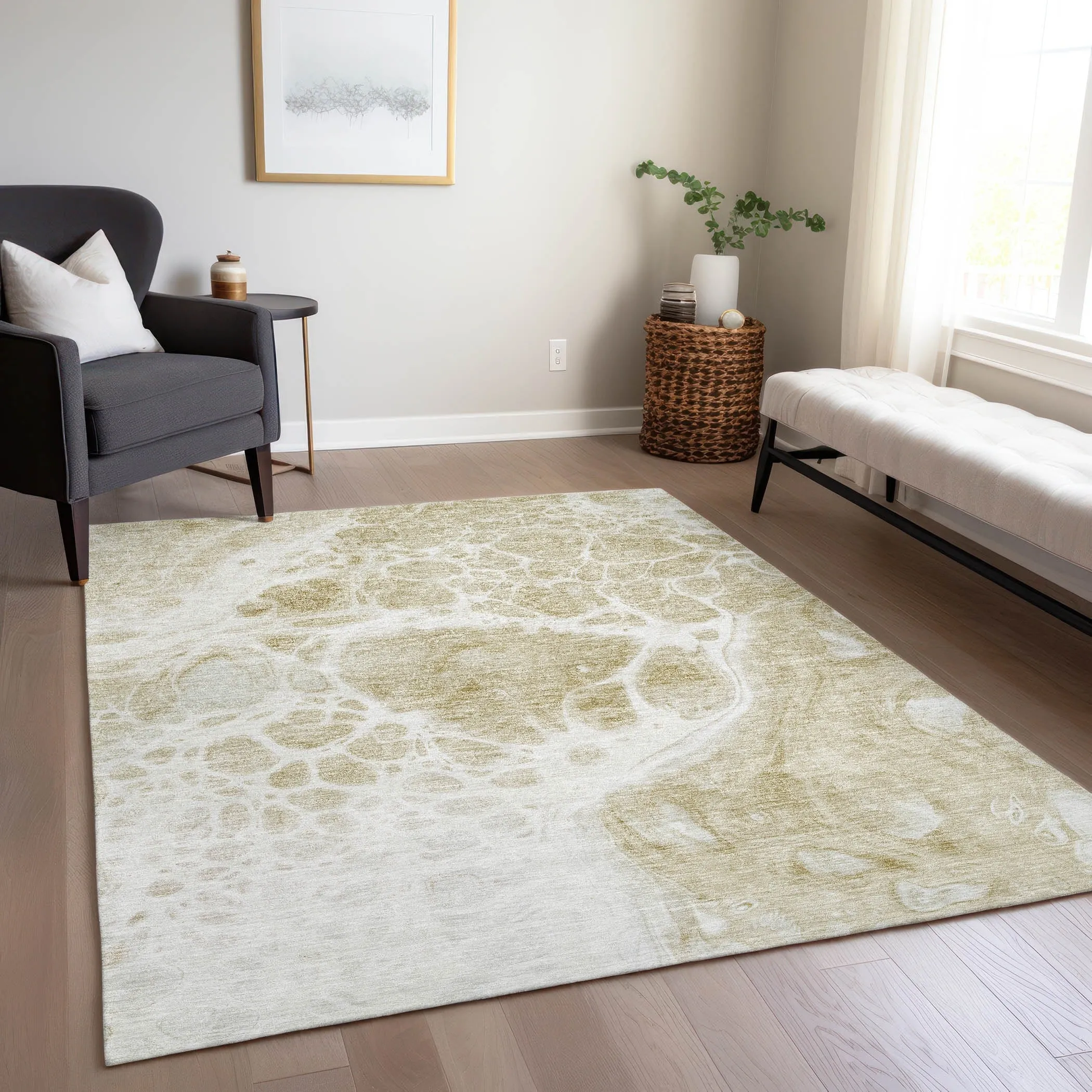 Machine Washable Indoor/ Outdoor Chantille Contemporary Rug