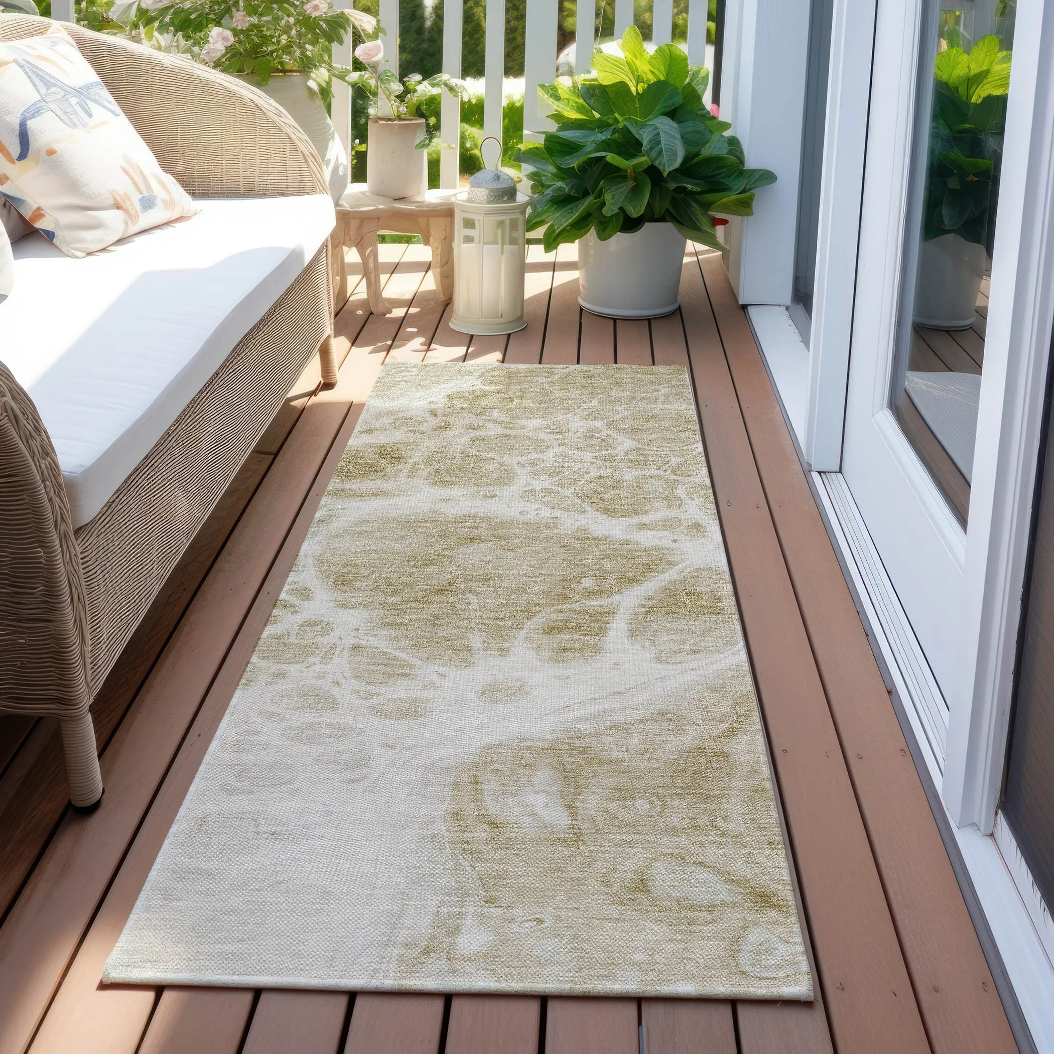 Machine Washable Indoor/ Outdoor Chantille Contemporary Rug