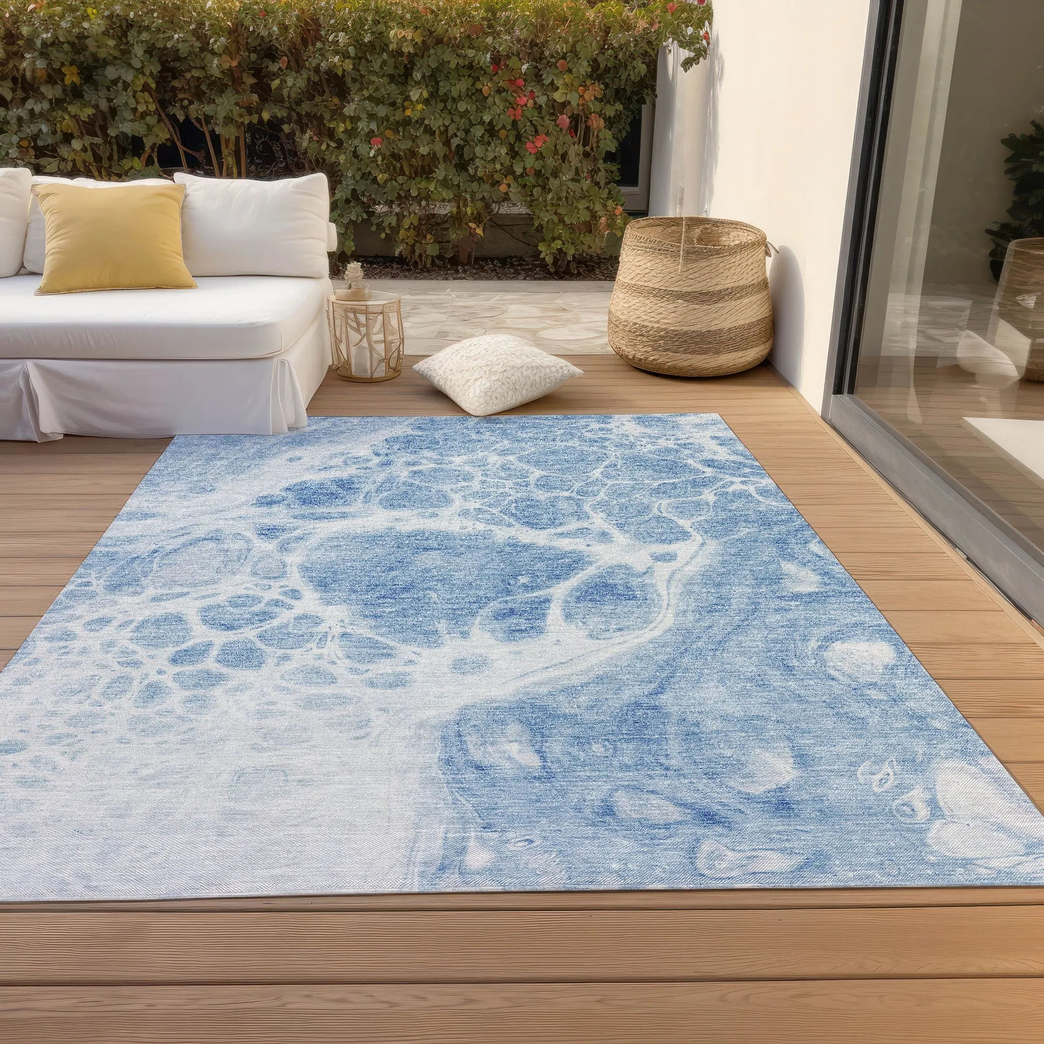 Machine Washable Indoor/ Outdoor Chantille Contemporary Rug