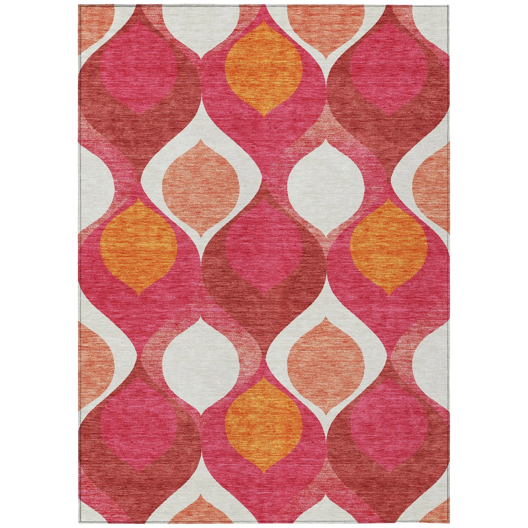 Machine Washable Indoor/ Outdoor Chantille Geo Contemporary Rug