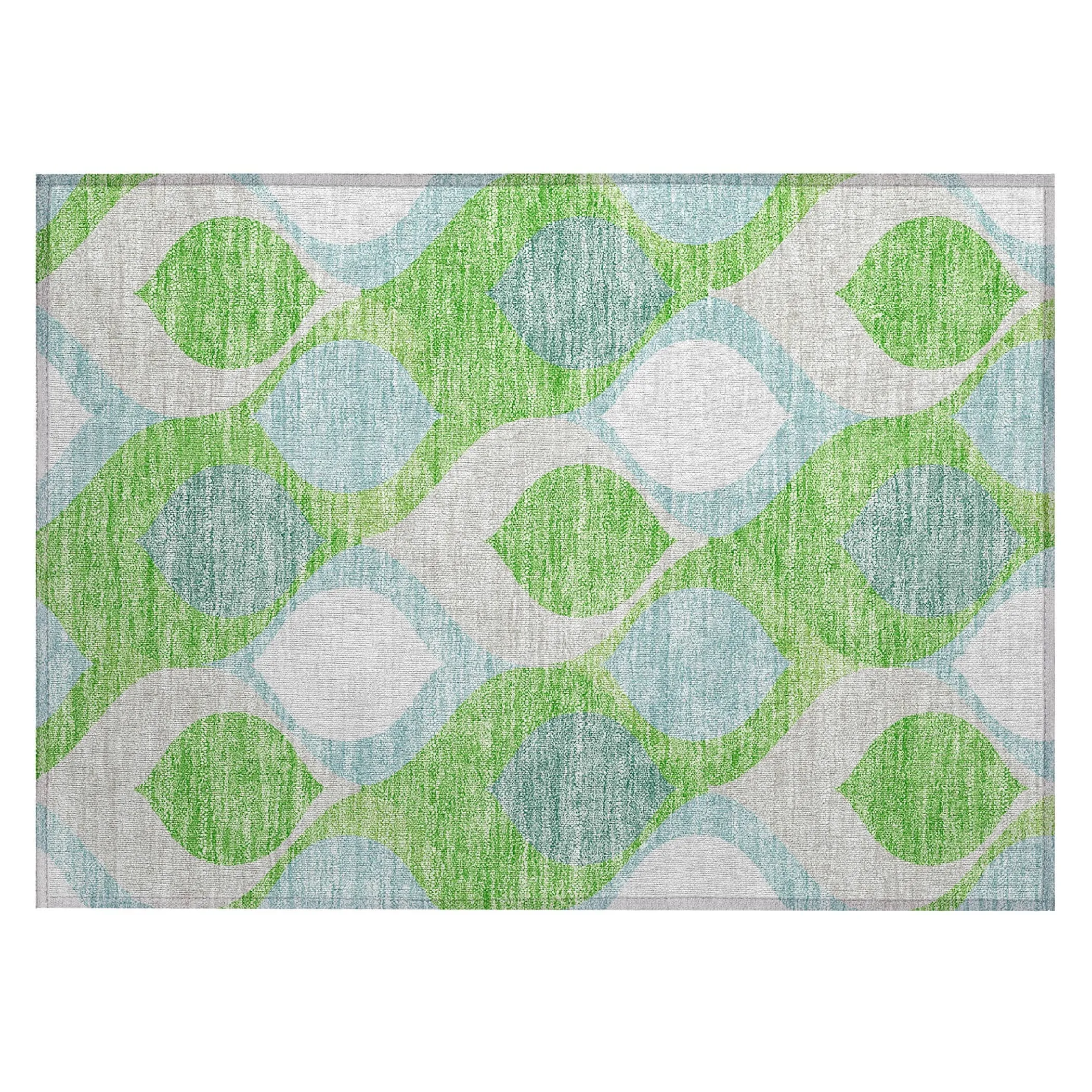 Machine Washable Indoor/ Outdoor Chantille Geo Contemporary Rug