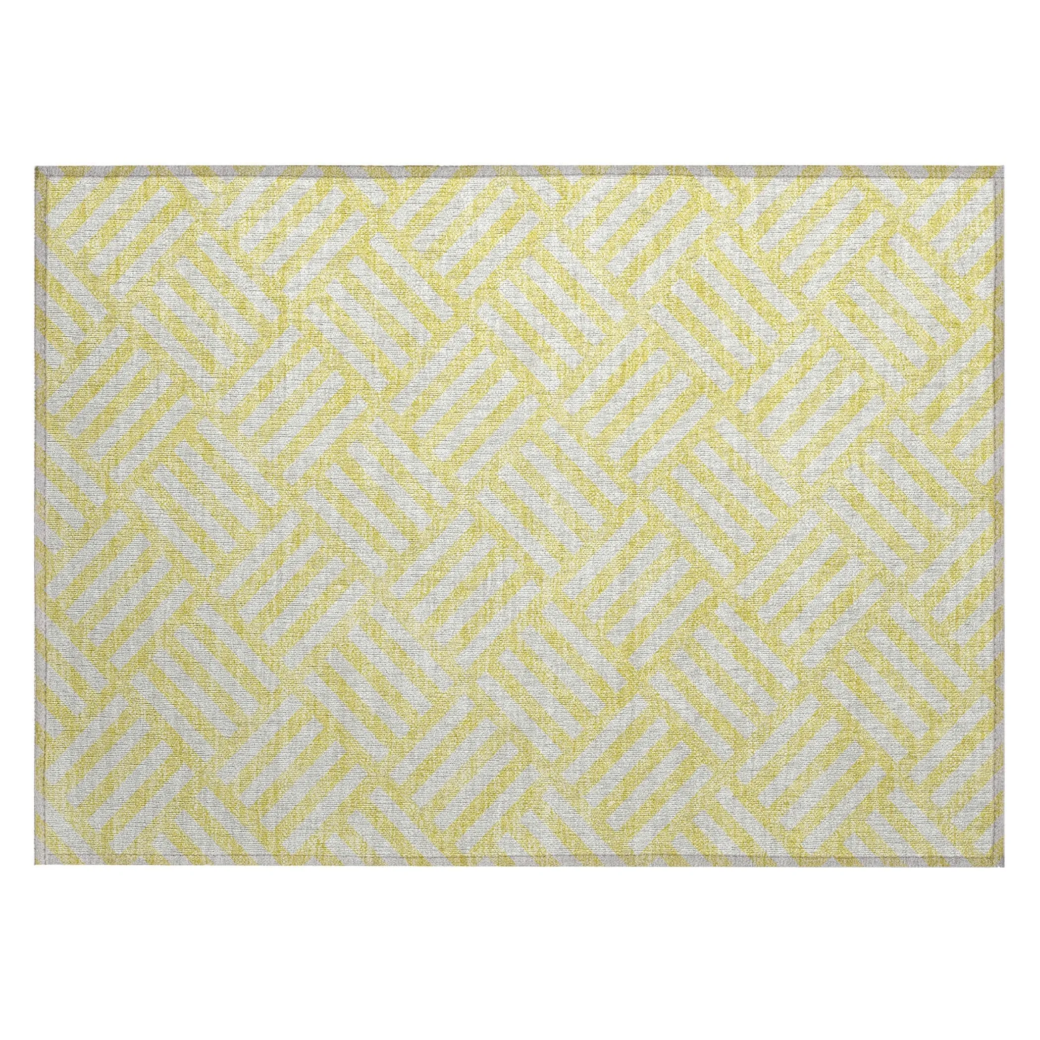 Machine Washable Indoor/ Outdoor Chantille Geo Contemporary Rug