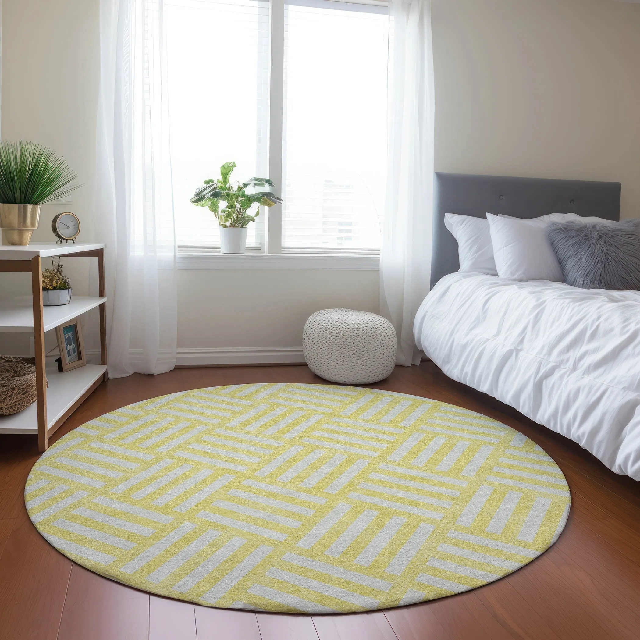 Machine Washable Indoor/ Outdoor Chantille Geo Contemporary Rug