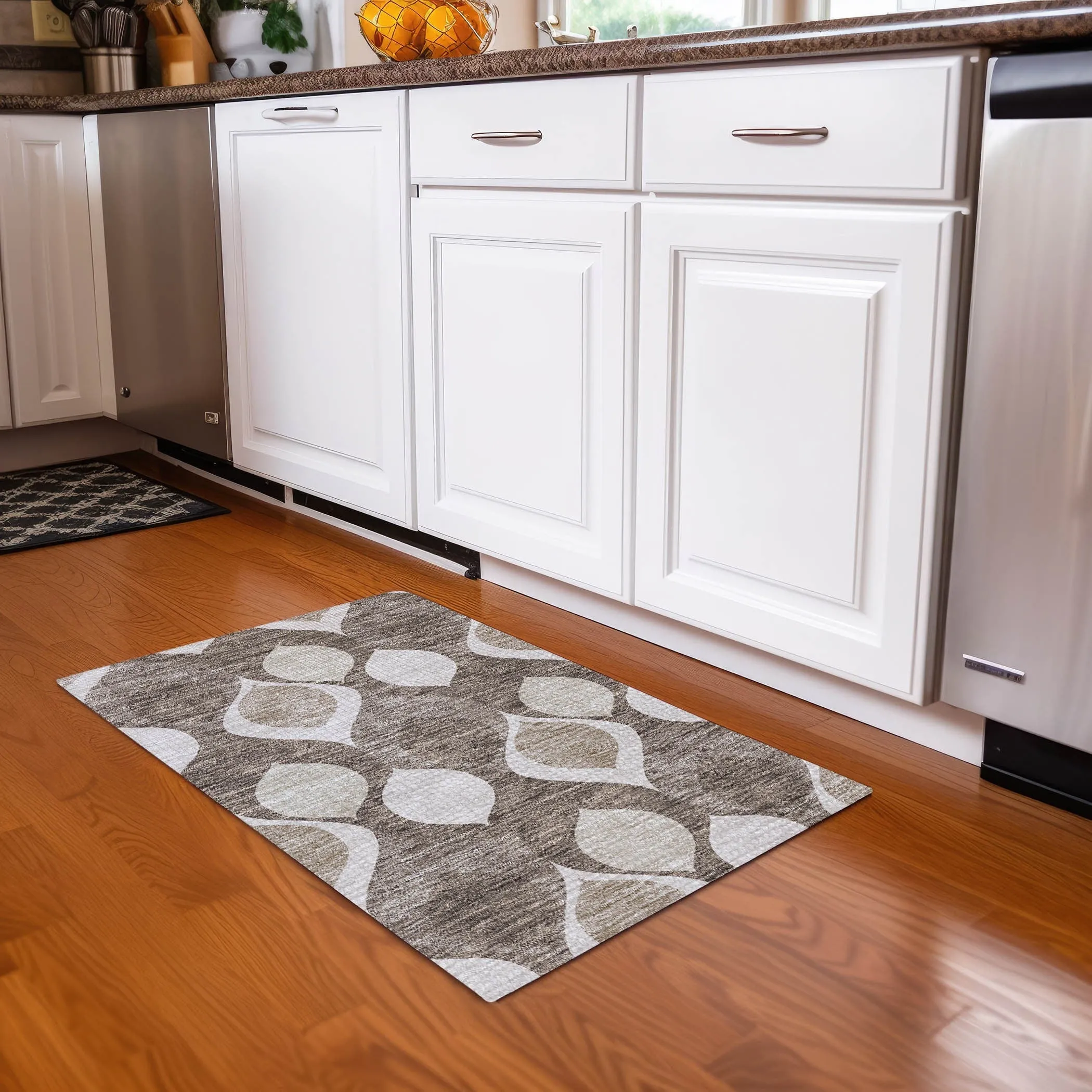 Machine Washable Indoor/ Outdoor Chantille Geo Contemporary Rug