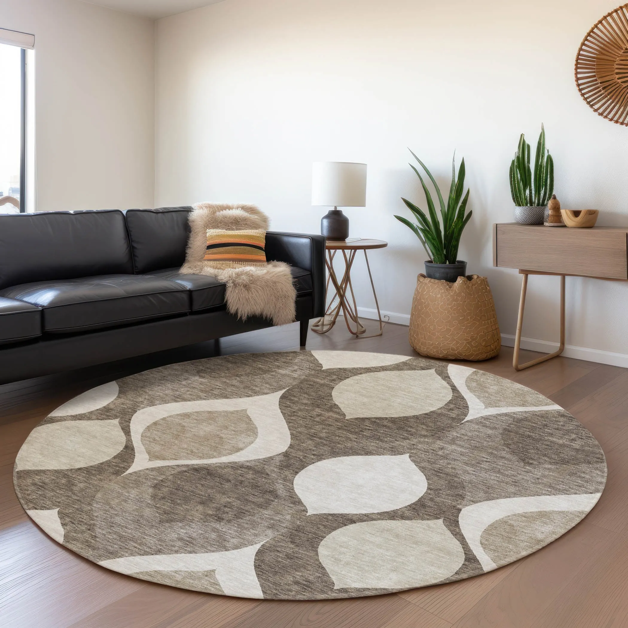 Machine Washable Indoor/ Outdoor Chantille Geo Contemporary Rug