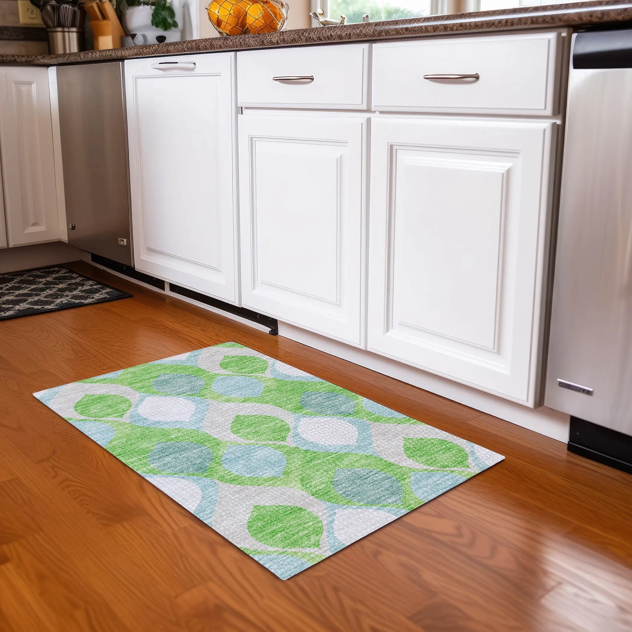 Machine Washable Indoor/ Outdoor Chantille Geo Contemporary Rug