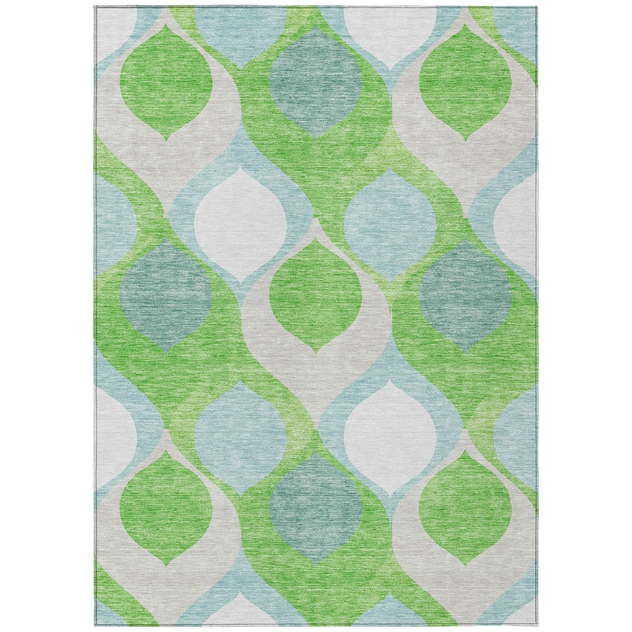 Machine Washable Indoor/ Outdoor Chantille Geo Contemporary Rug