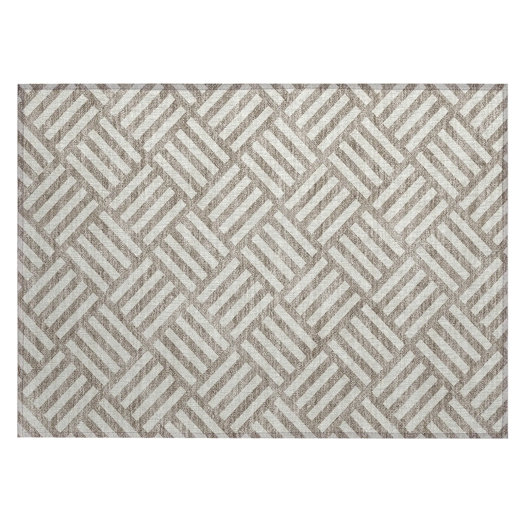 Machine Washable Indoor/ Outdoor Chantille Geo Contemporary Rug