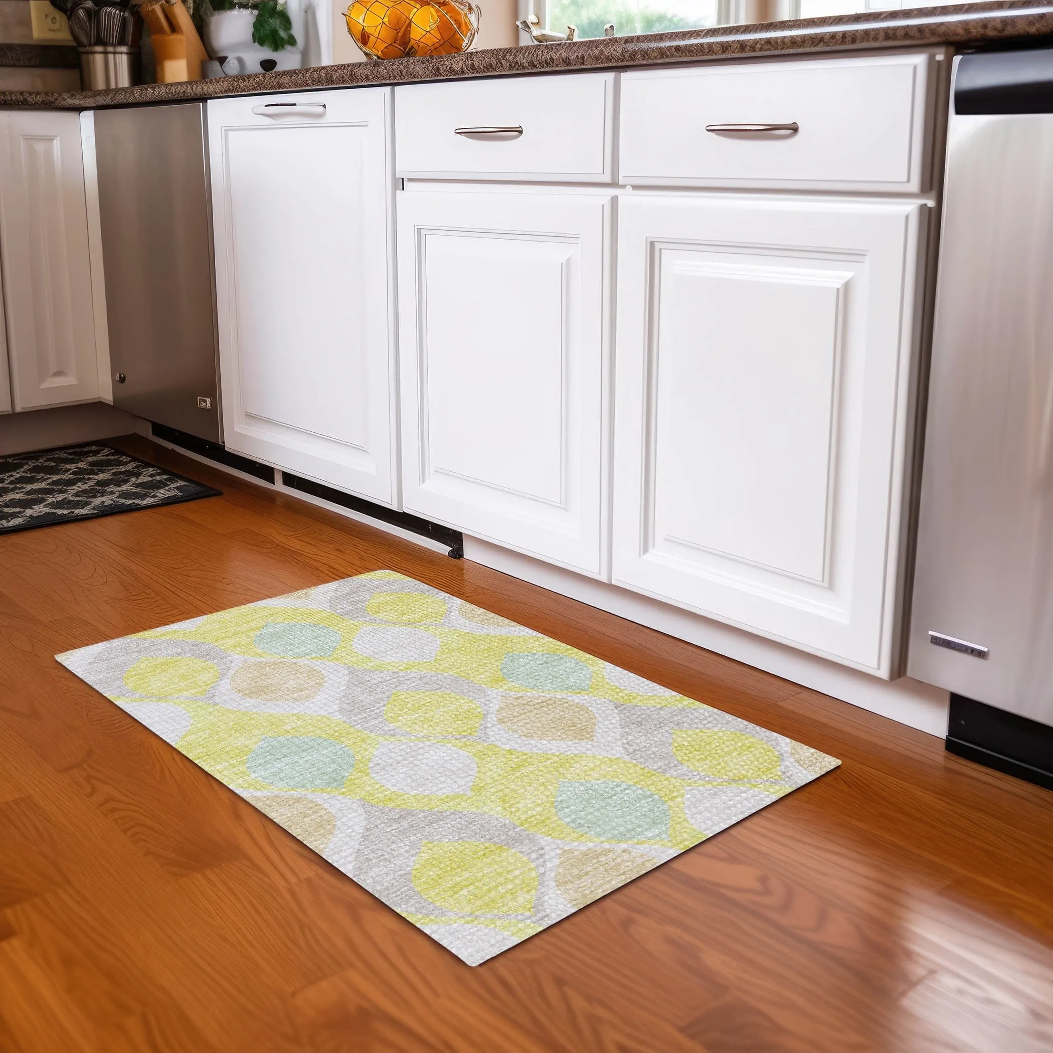 Machine Washable Indoor/ Outdoor Chantille Geo Contemporary Rug