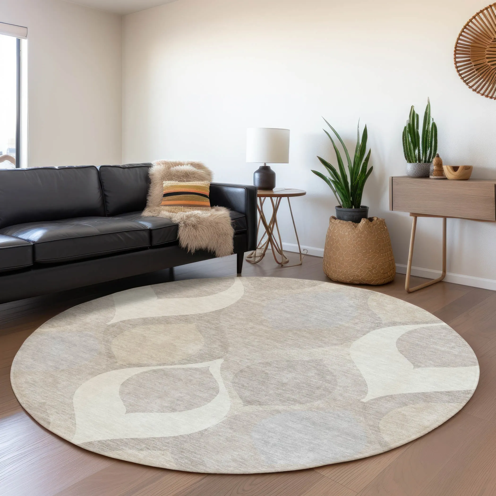 Machine Washable Indoor/ Outdoor Chantille Geo Contemporary Rug