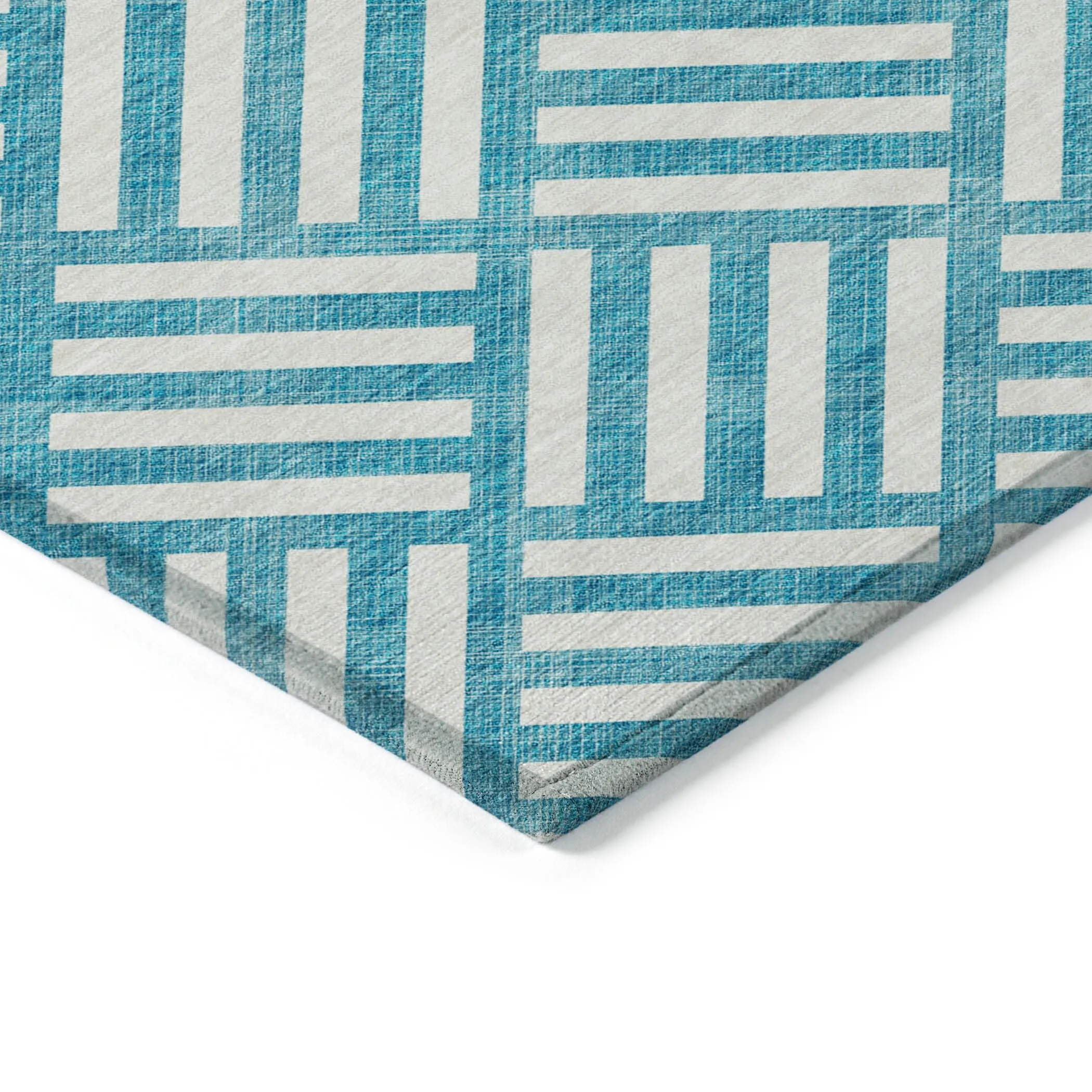Machine Washable Indoor/ Outdoor Chantille Geo Contemporary Rug