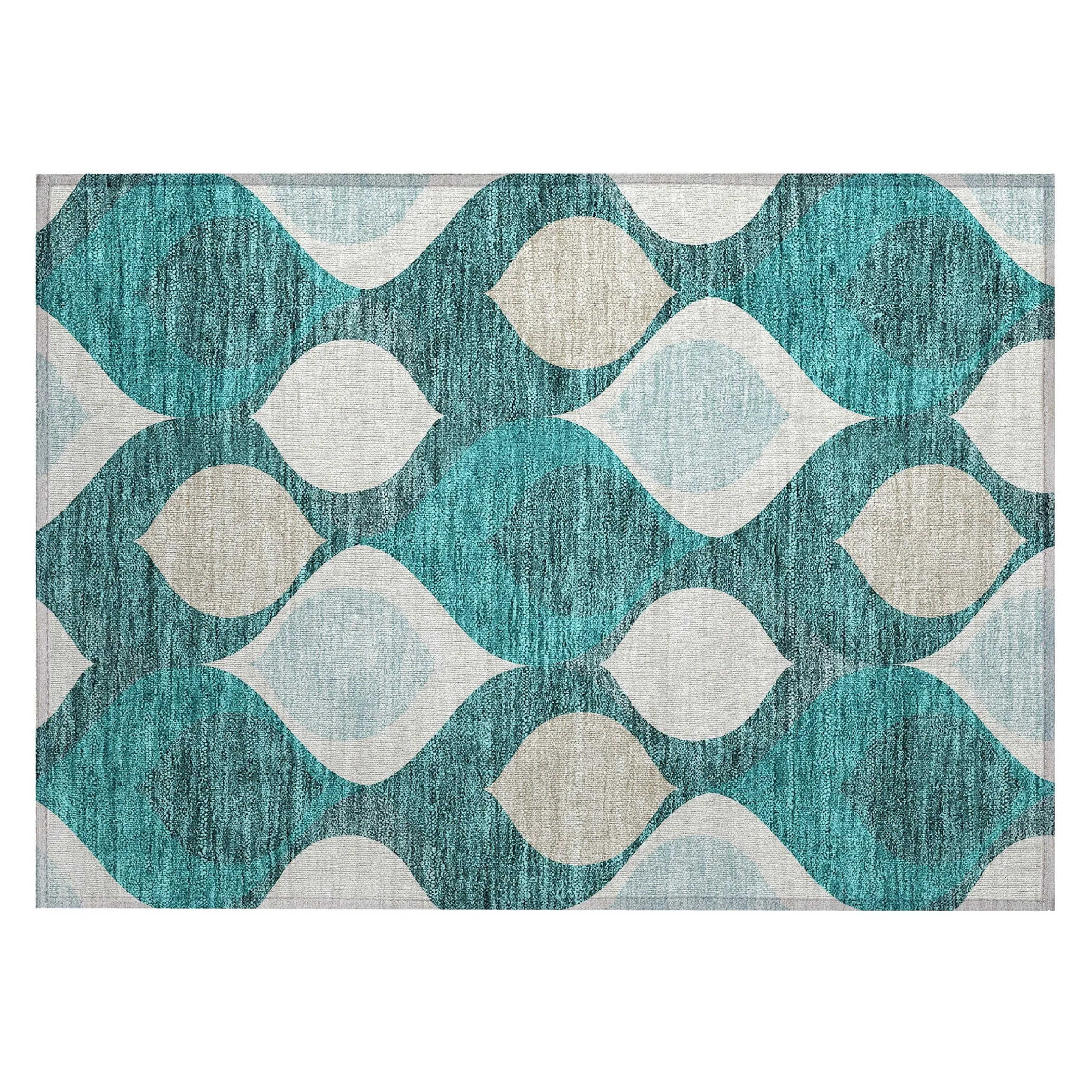 Machine Washable Indoor/ Outdoor Chantille Geo Contemporary Rug