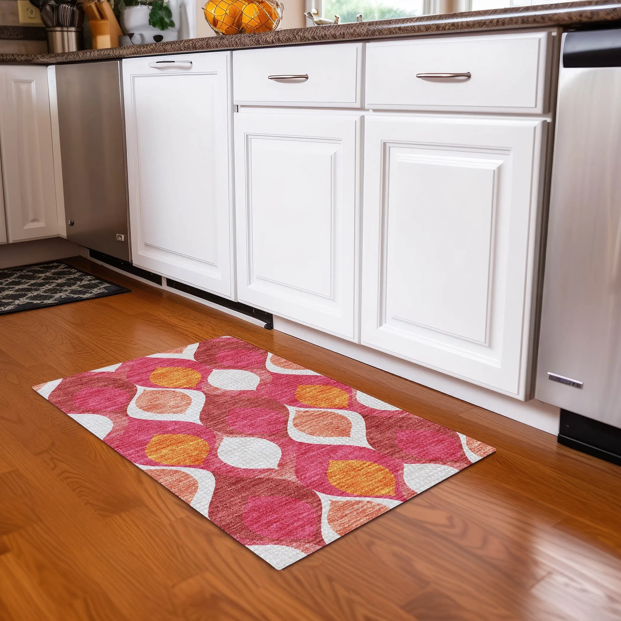 Machine Washable Indoor/ Outdoor Chantille Geo Contemporary Rug