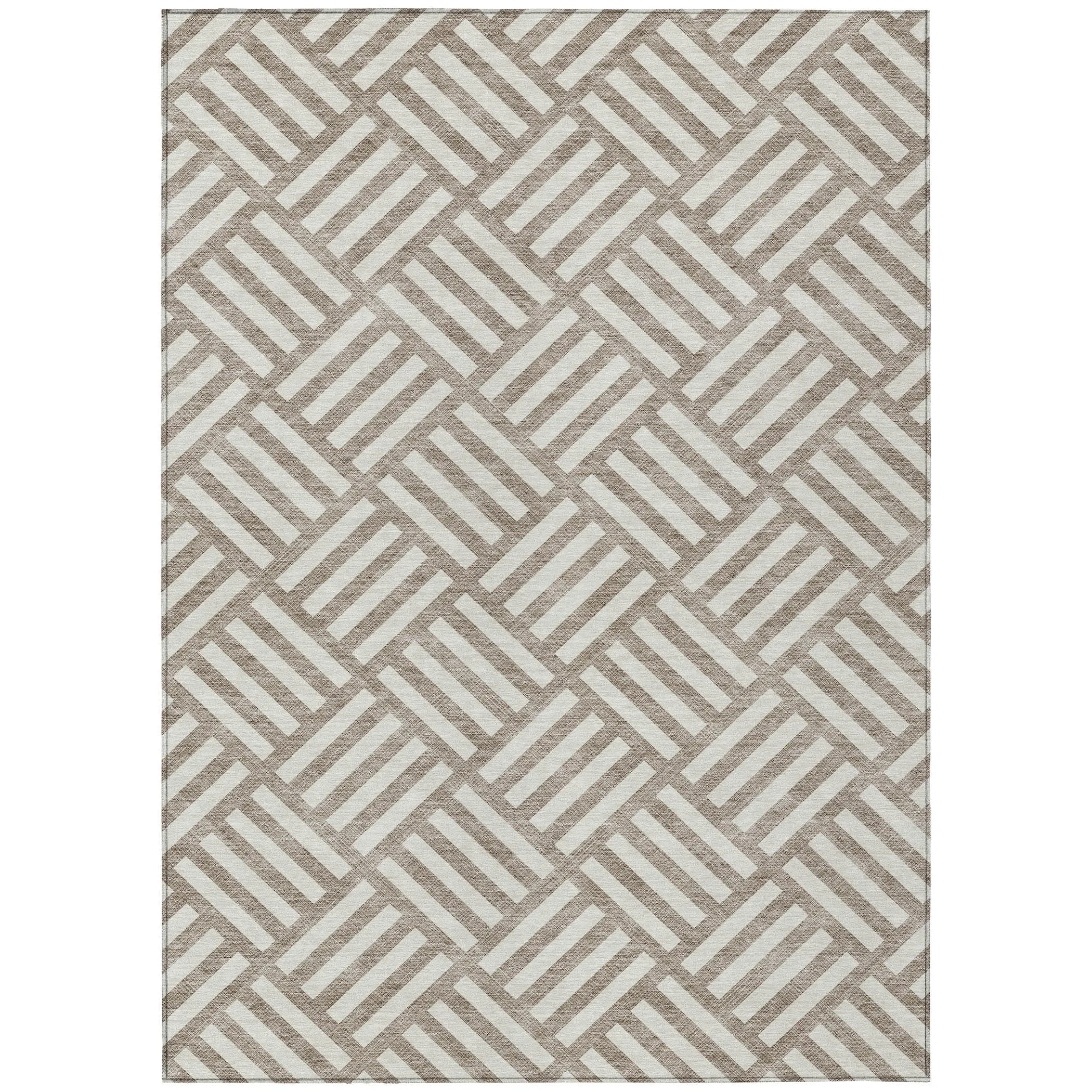Machine Washable Indoor/ Outdoor Chantille Geo Contemporary Rug