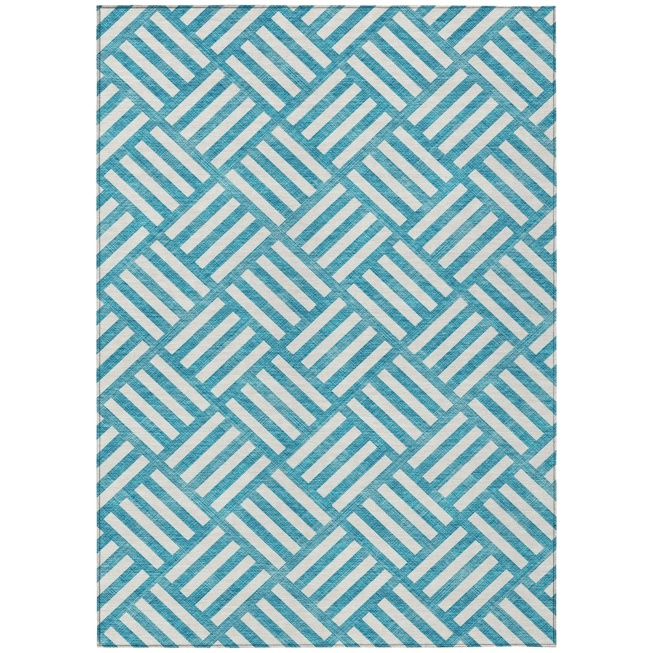 Machine Washable Indoor/ Outdoor Chantille Geo Contemporary Rug