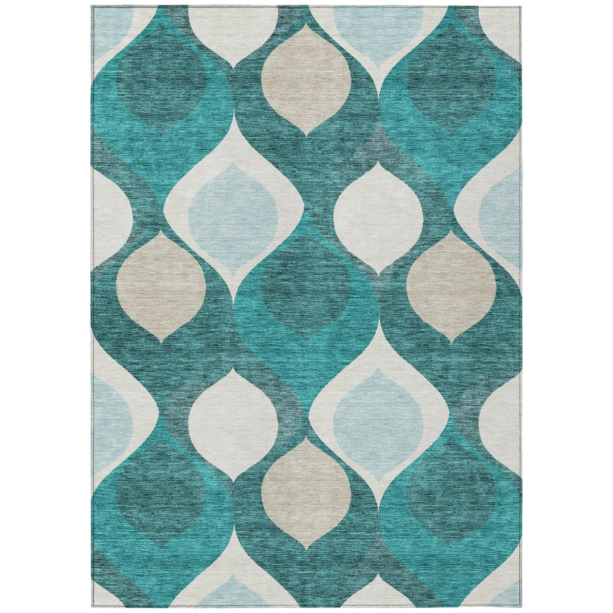 Machine Washable Indoor/ Outdoor Chantille Geo Contemporary Rug