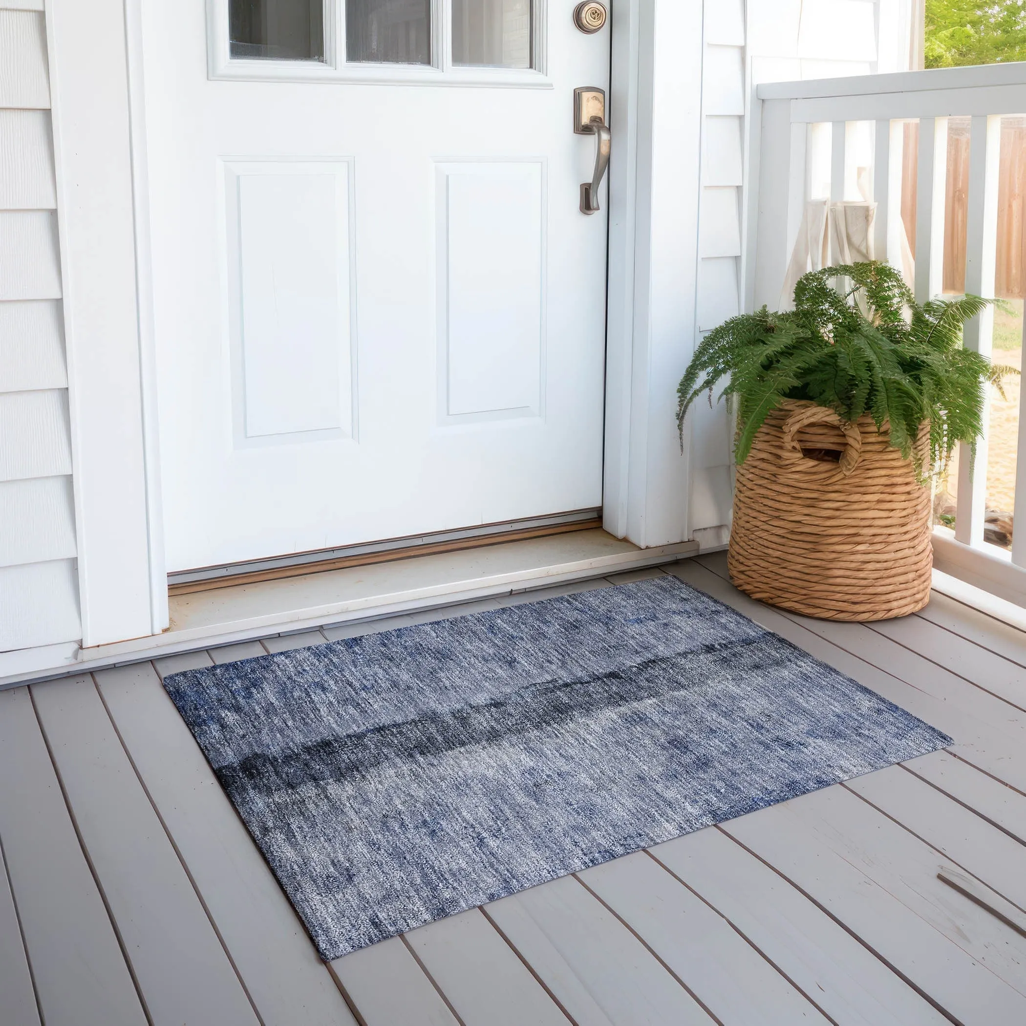 Machine Washable Indoor/ Outdoor Chantille Modern Contemporary Rug