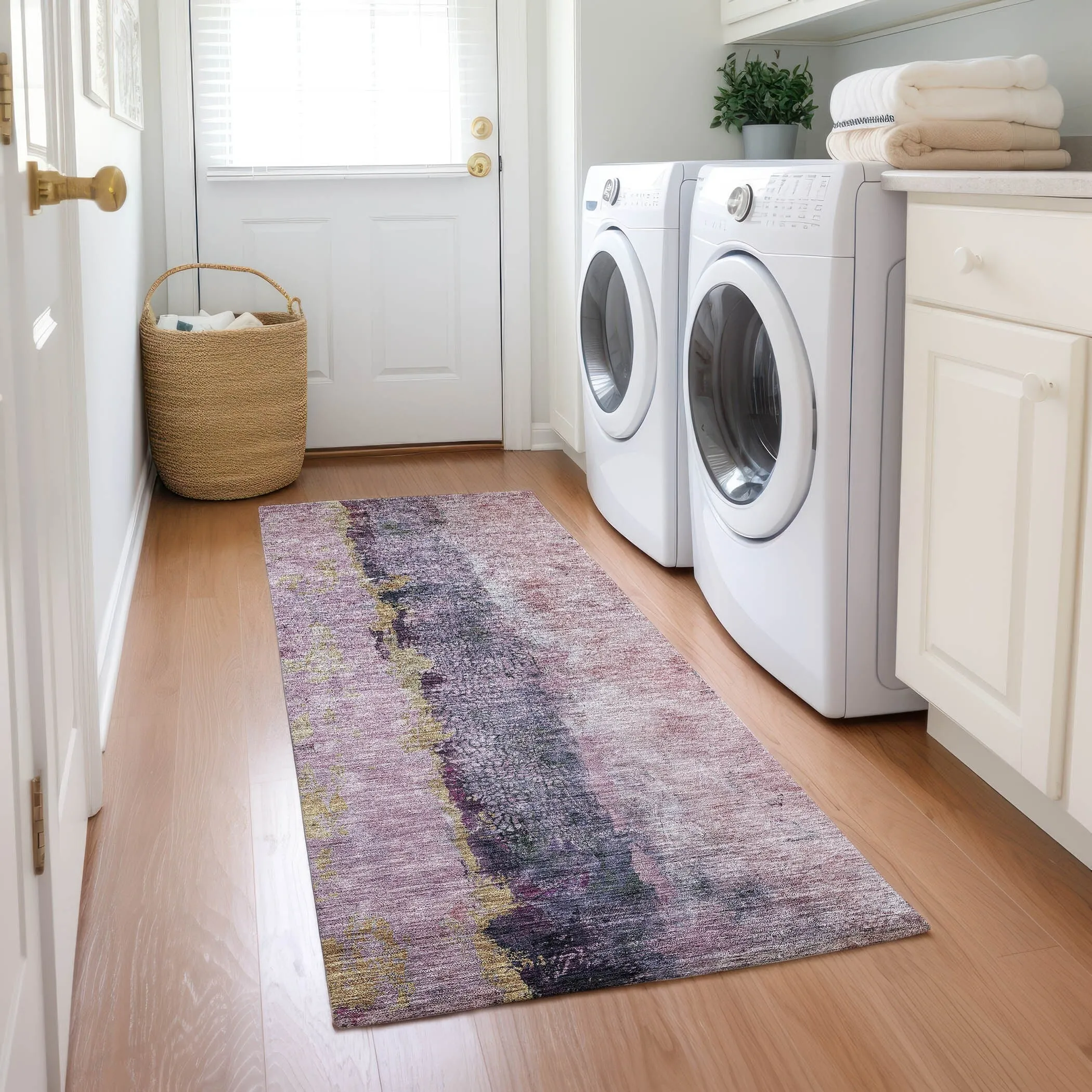 Machine Washable Indoor/ Outdoor Chantille Modern Contemporary Rug