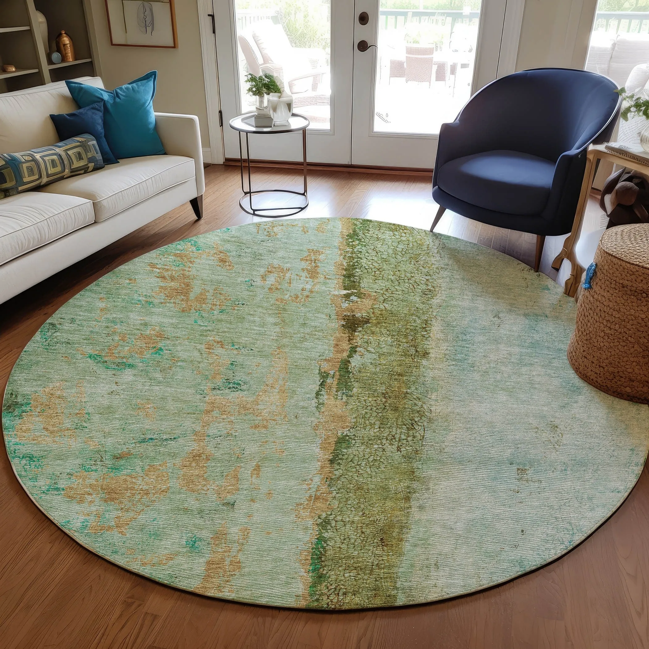 Machine Washable Indoor/ Outdoor Chantille Modern Contemporary Rug