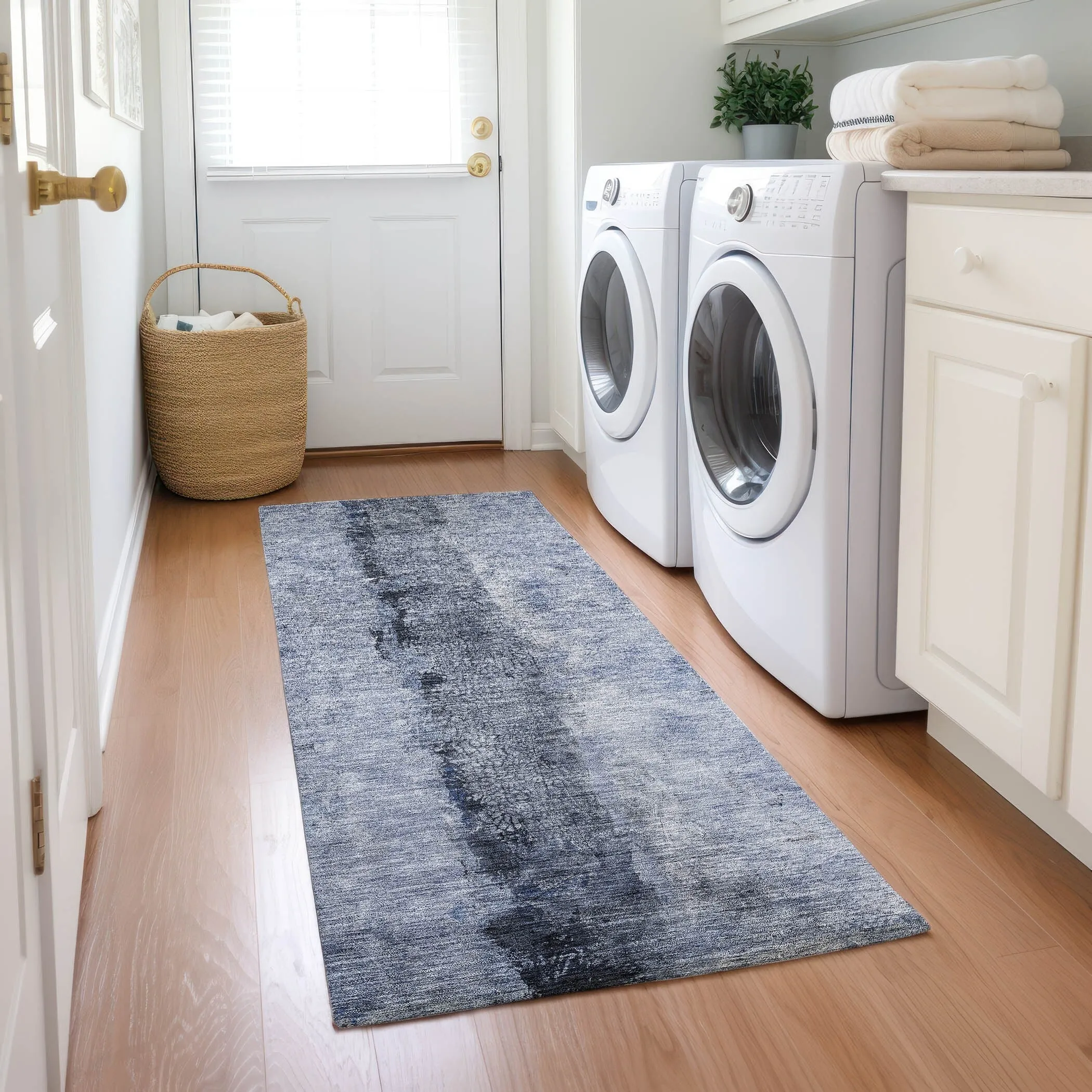 Machine Washable Indoor/ Outdoor Chantille Modern Contemporary Rug