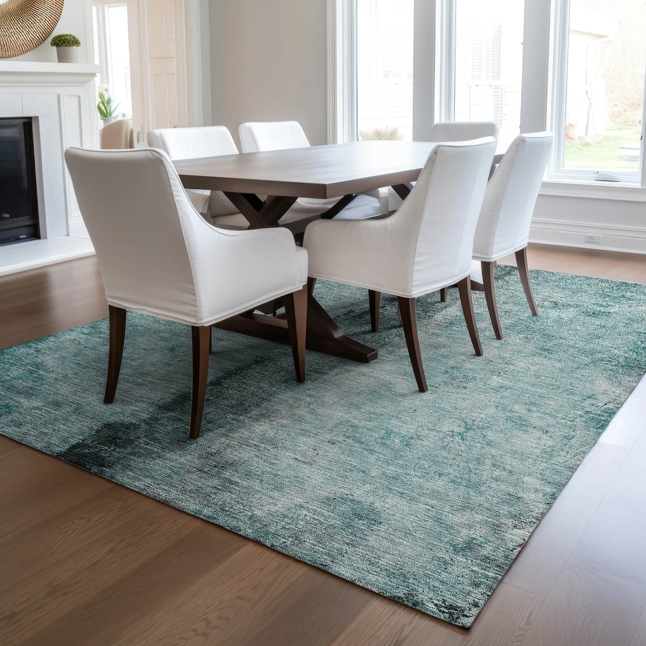 Machine Washable Indoor/ Outdoor Chantille Modern Contemporary Rug