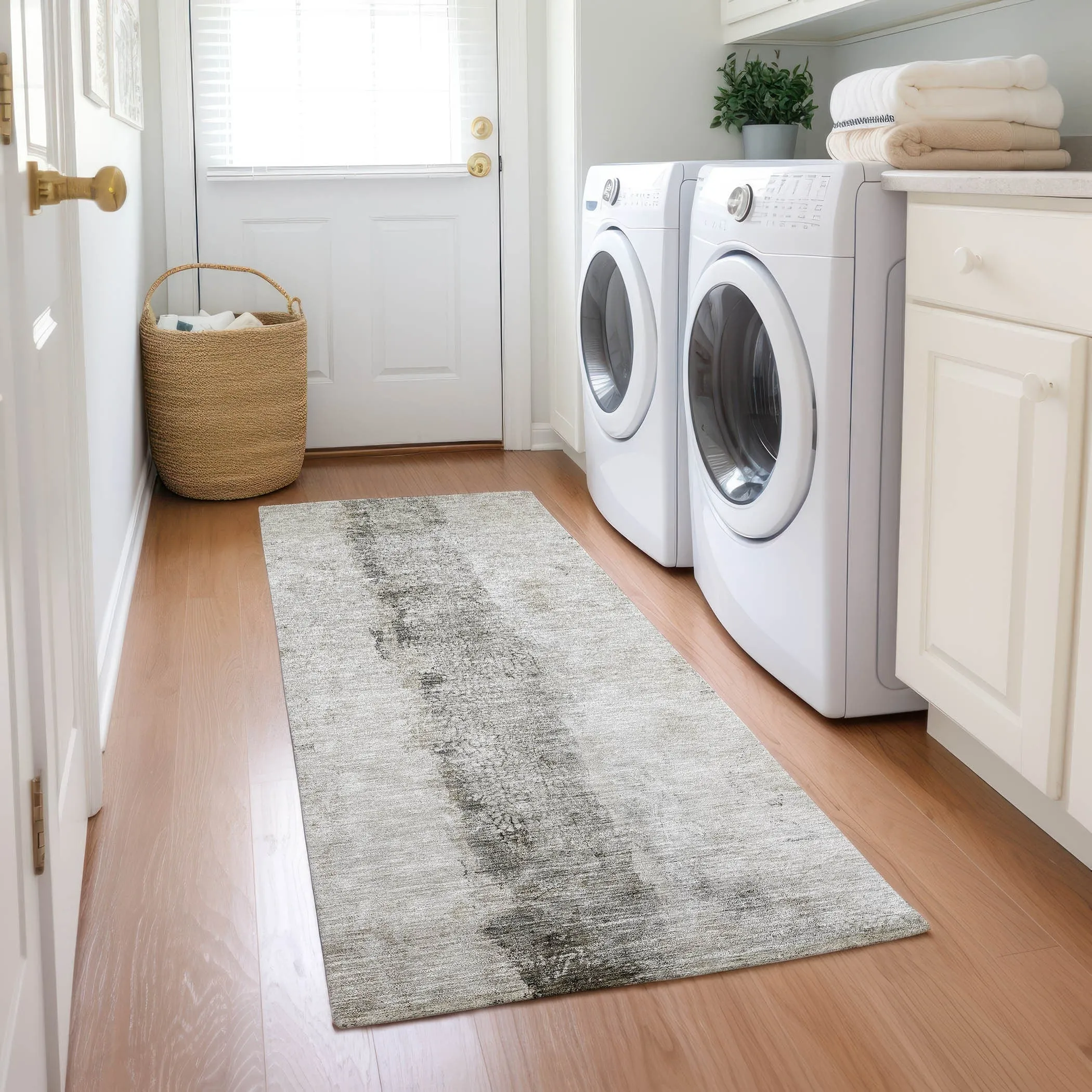 Machine Washable Indoor/ Outdoor Chantille Modern Contemporary Rug