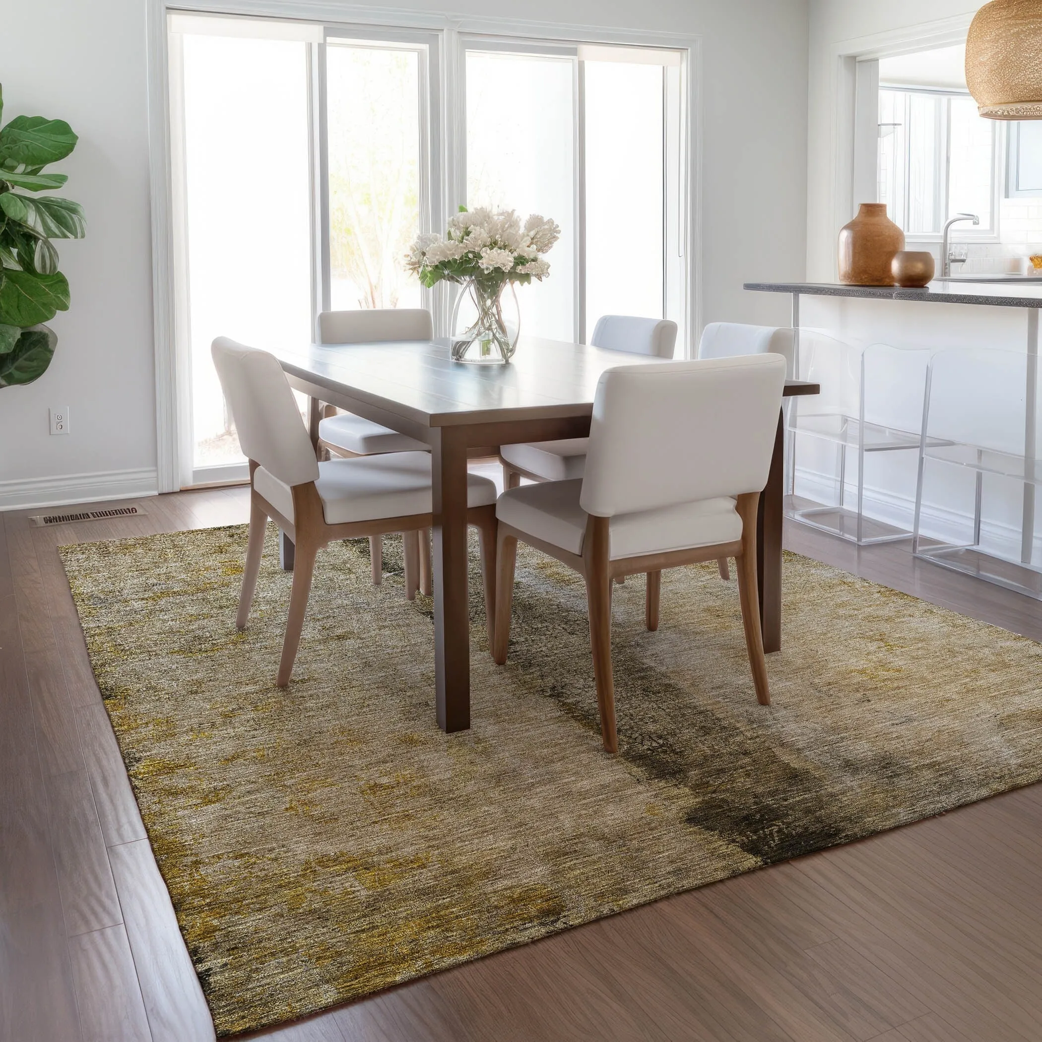 Machine Washable Indoor/ Outdoor Chantille Modern Contemporary Rug