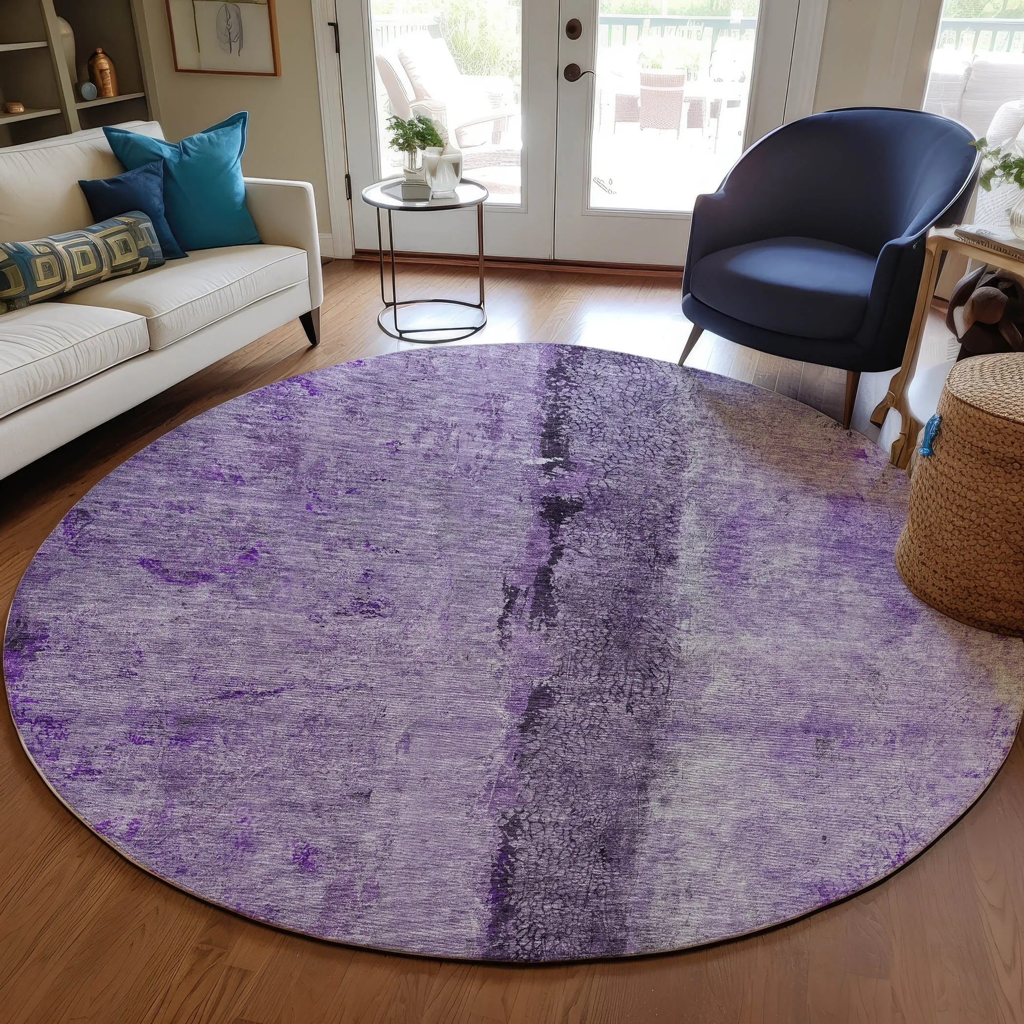 Machine Washable Indoor/ Outdoor Chantille Modern Contemporary Rug