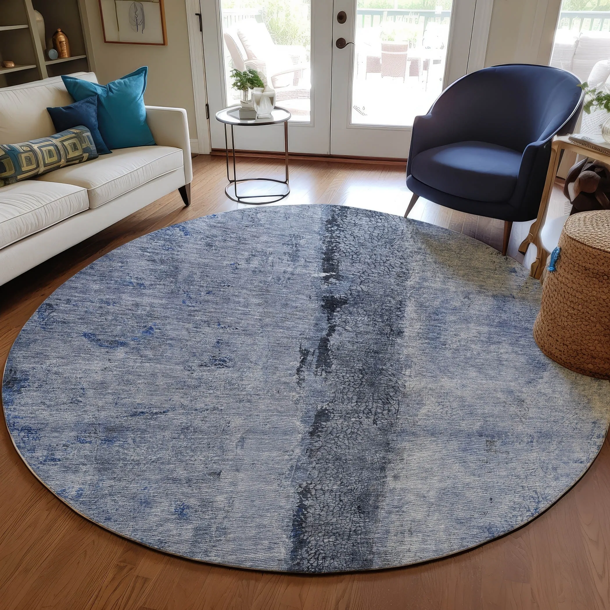 Machine Washable Indoor/ Outdoor Chantille Modern Contemporary Rug