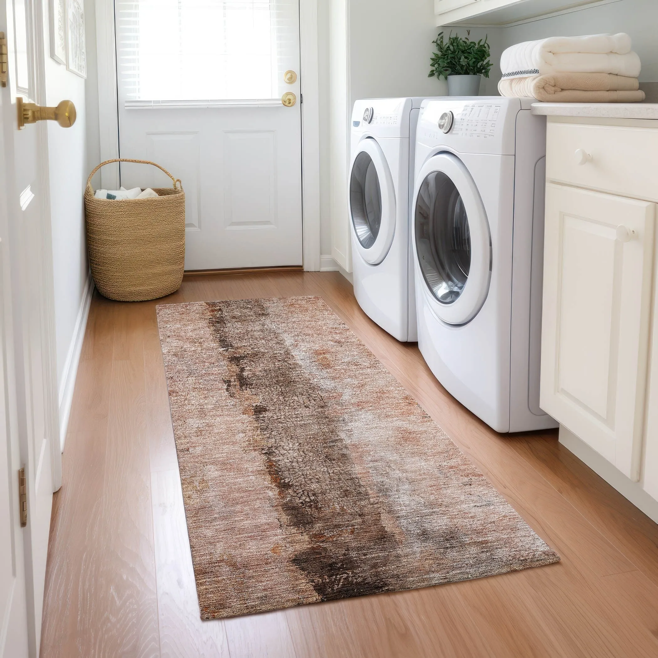 Machine Washable Indoor/ Outdoor Chantille Modern Contemporary Rug
